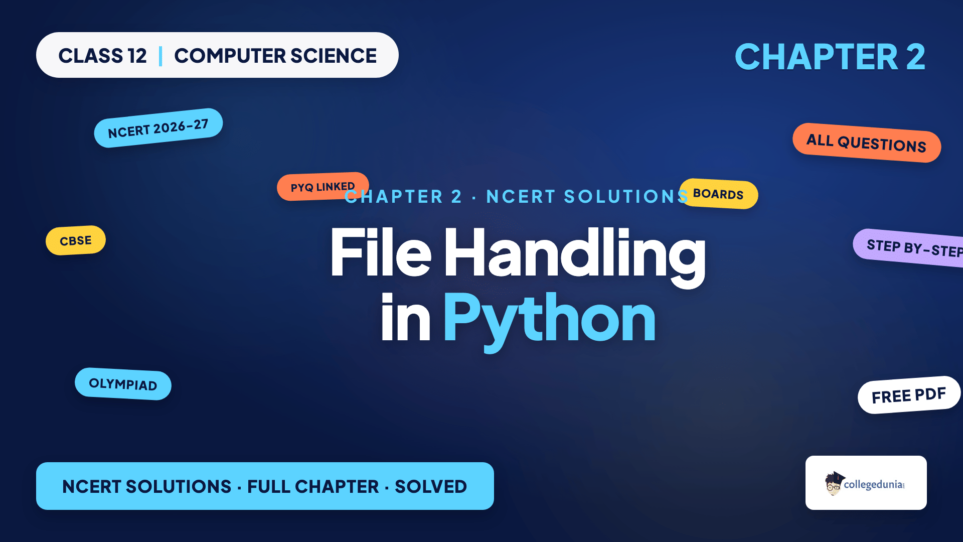 File Handling in Python Class 12 Computer Science Chapter 2 NCERT Solutions