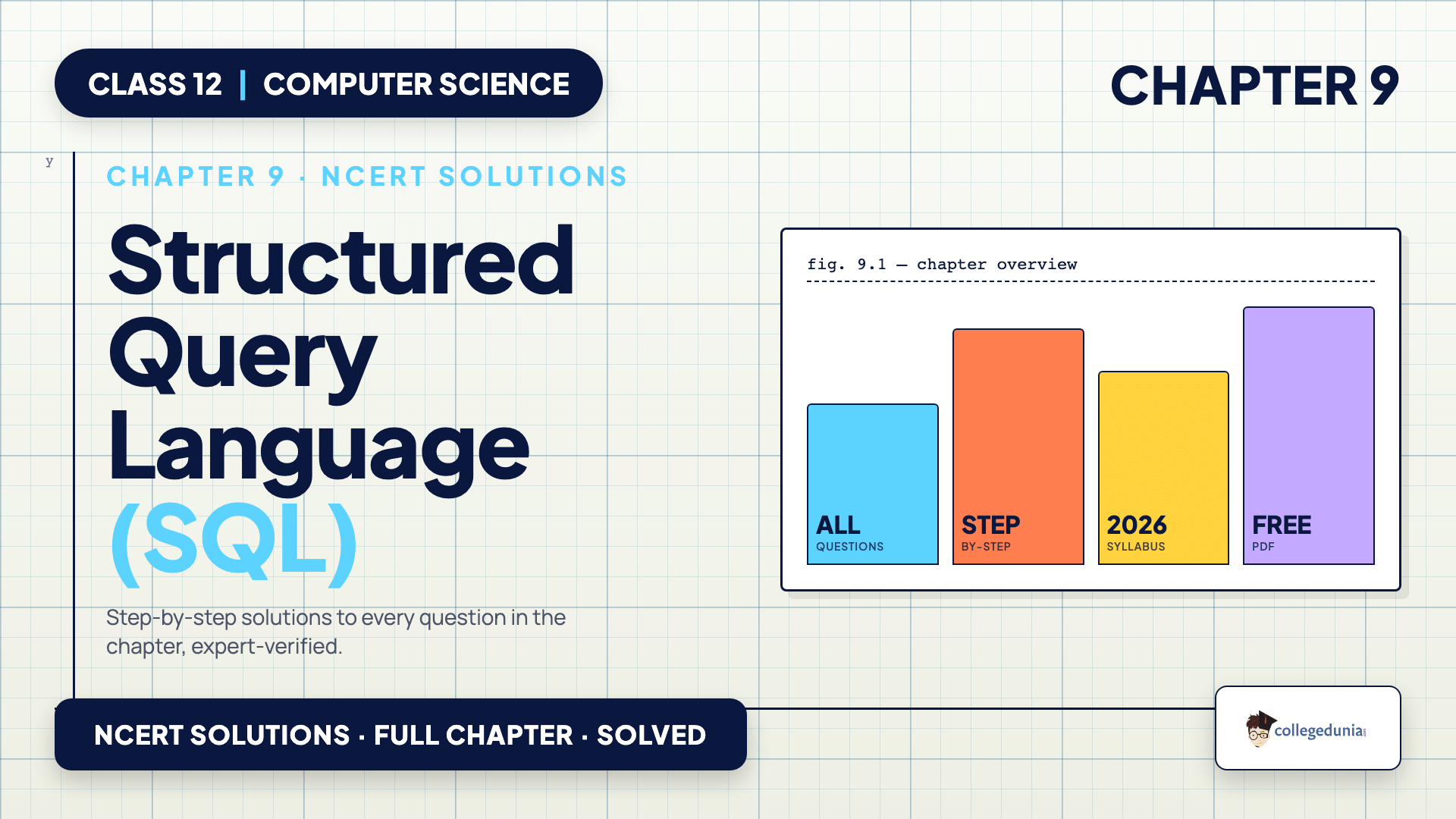 Structured Query Language SQL Class 12 Computer Science Chapter 9 NCERT Solutions