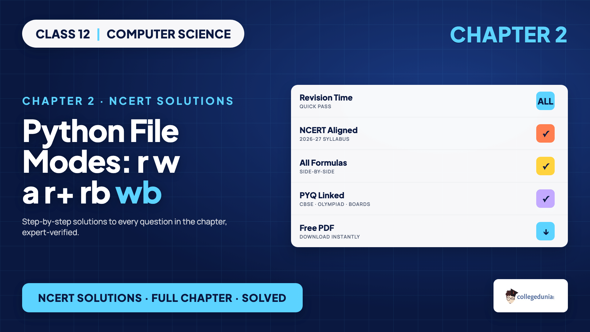 Python file modes r w a r+ wb rb for Class 12 Computer Science Chapter 2 File Handling