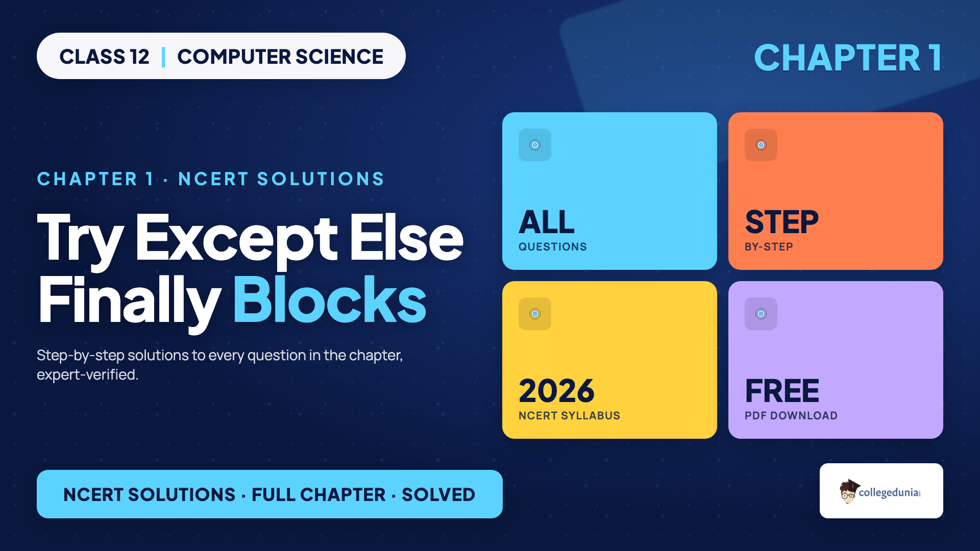 try except else finally block flow in Python for Class 12 Computer Science Chapter 1 Exception Handling