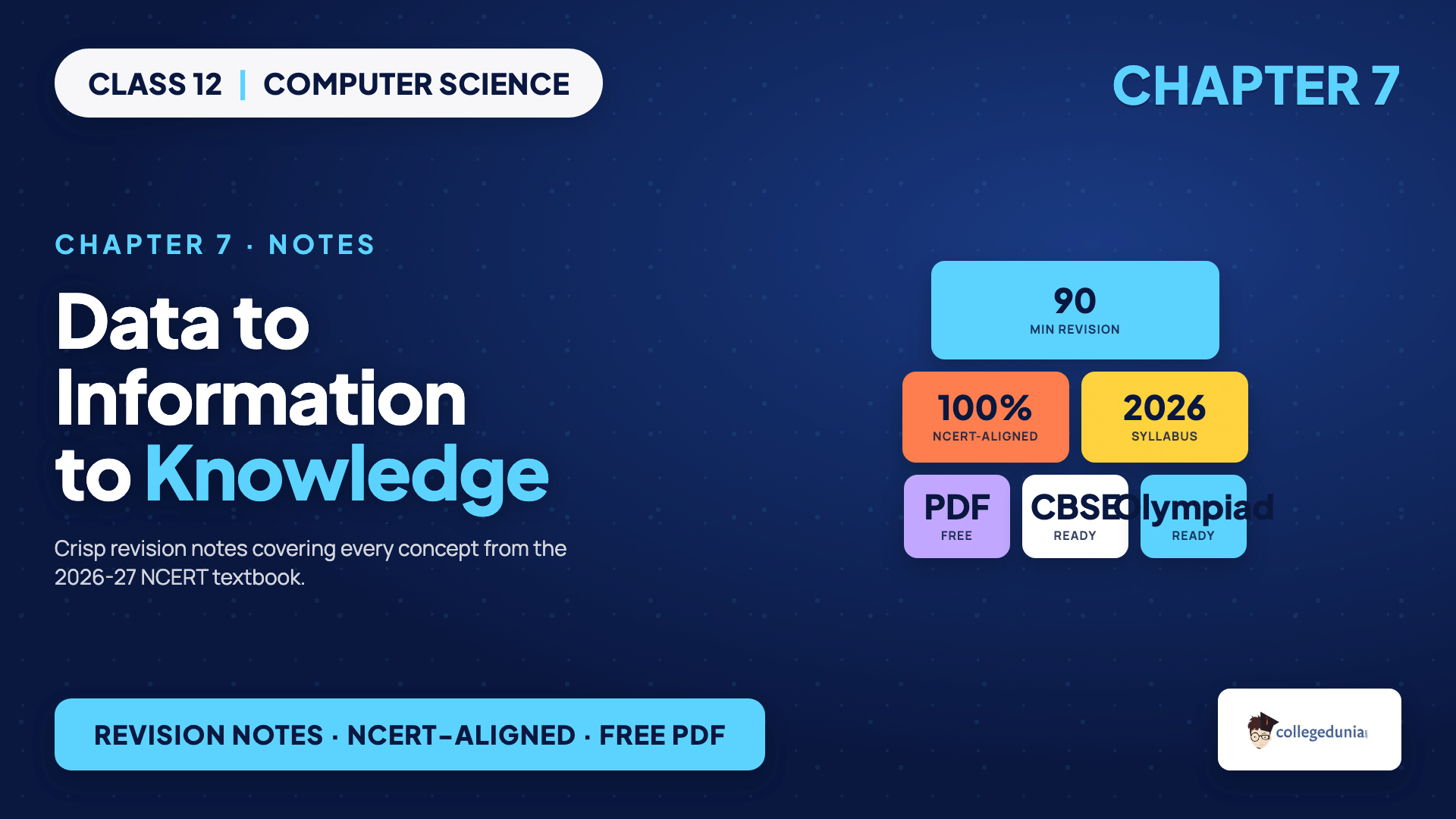 Data to Information to Knowledge to Decision ladder for Class 12 Computer Science Chapter 7 Understanding Data Notes