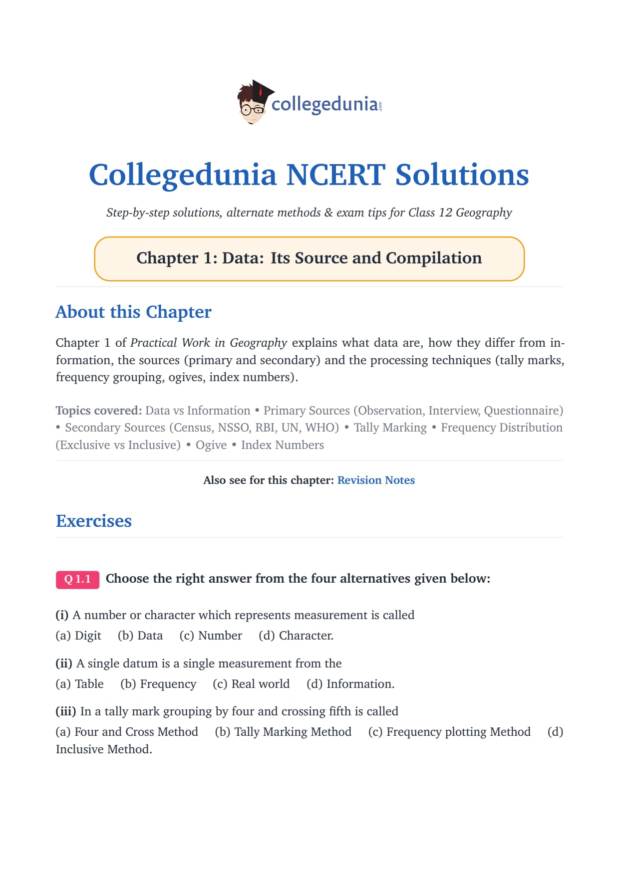 Class 12 Geography PWG Chapter 1 NCERT Solutions PDF page 1