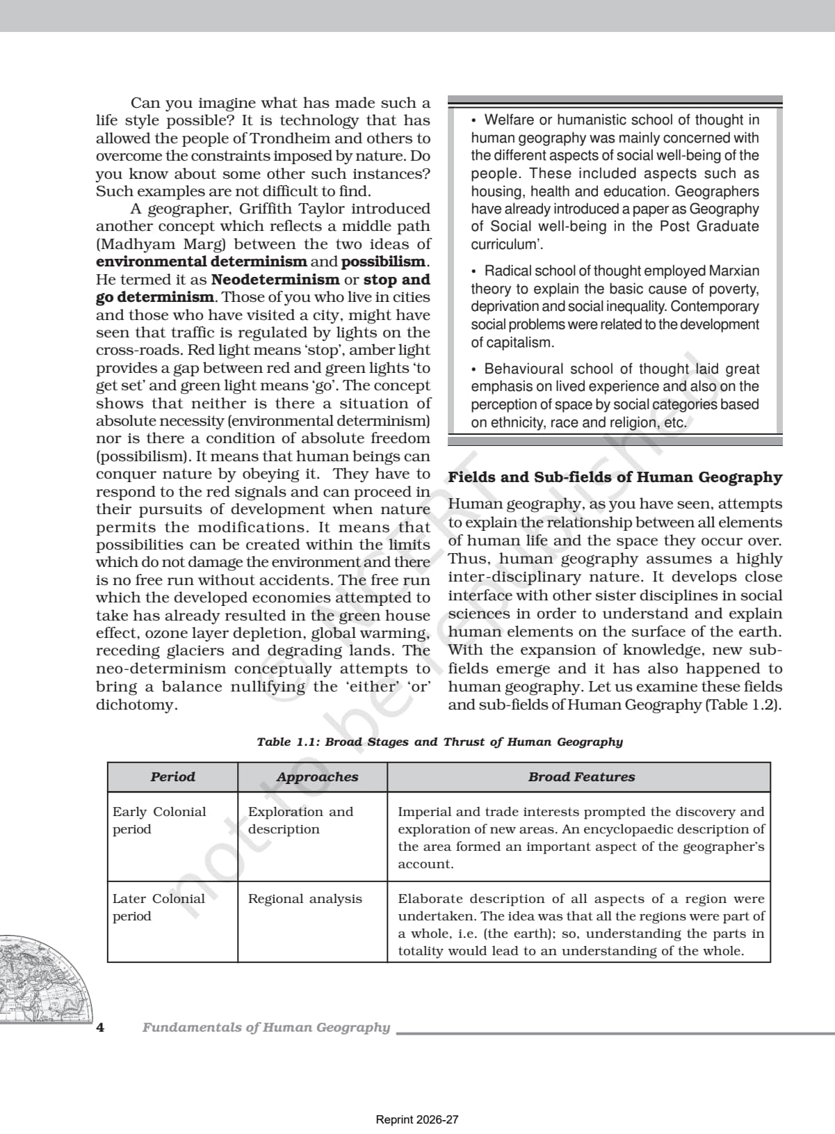 Human Geography Nature and Scope Class 12 NCERT Book page 4