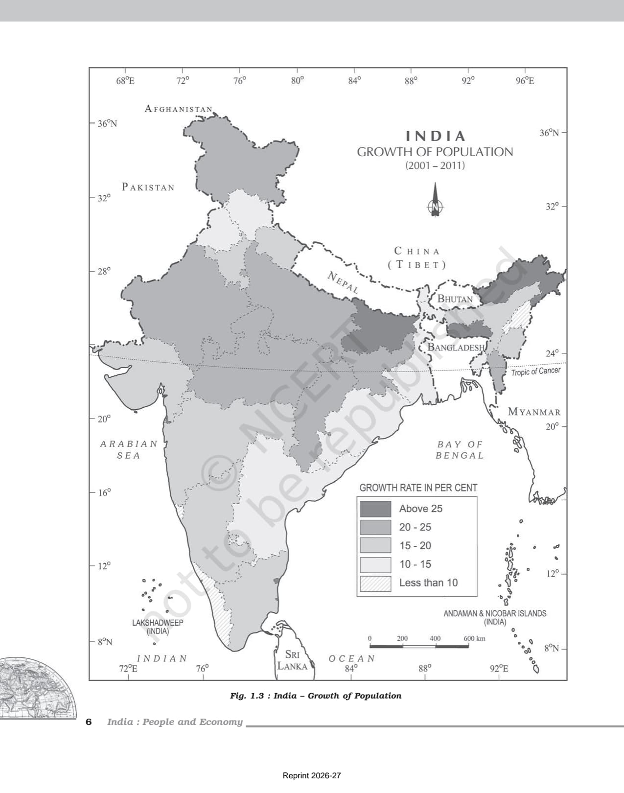 Population Distribution Density Growth and Composition Class 12 NCERT Book page 6