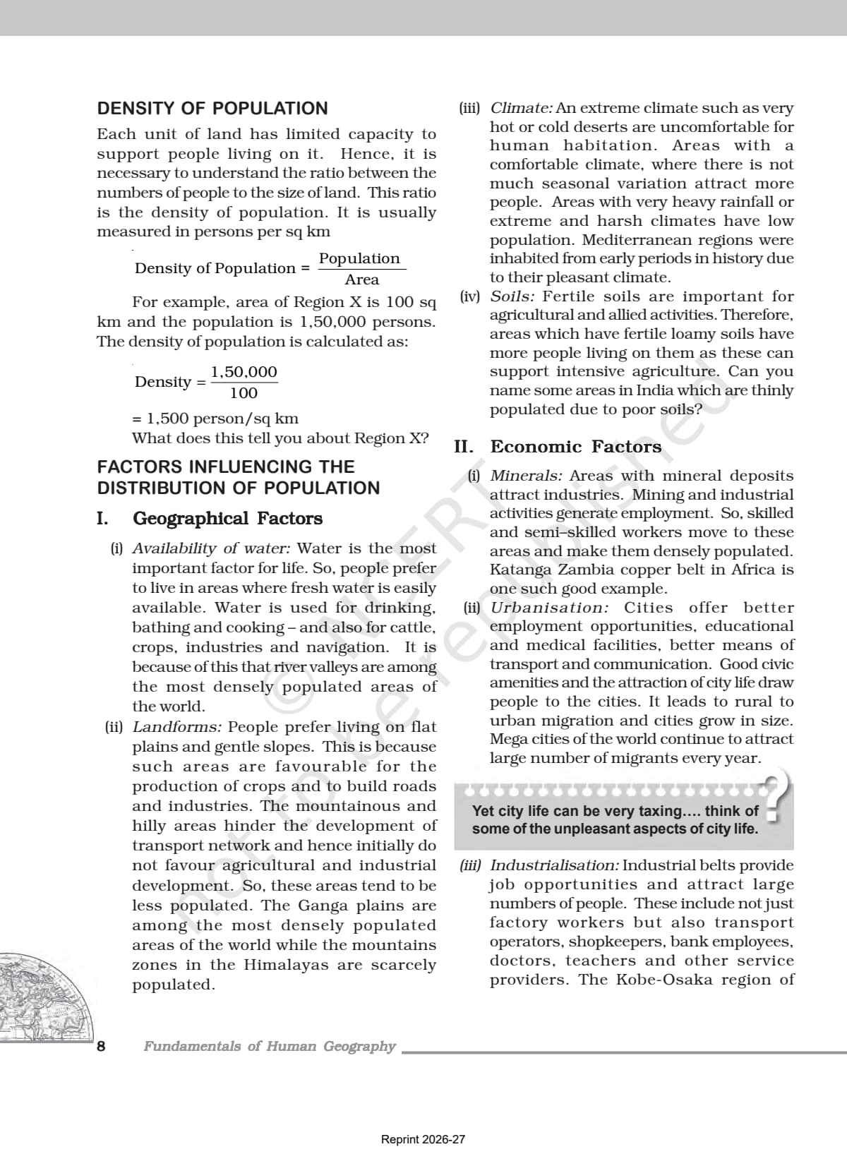 World Population Distribution Density and Growth Class 12 NCERT Book page 2