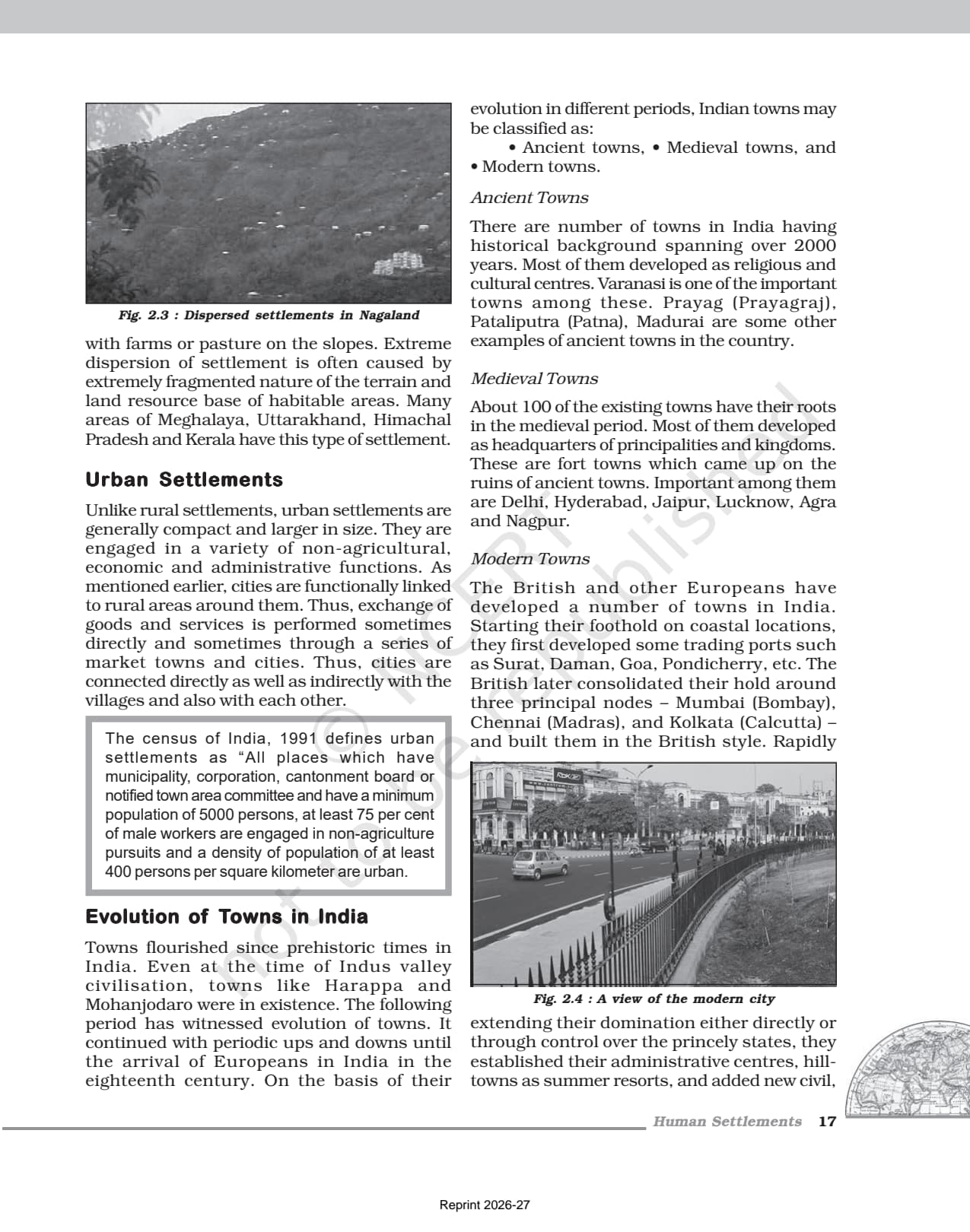Human Settlements Class 12 NCERT Book page 3