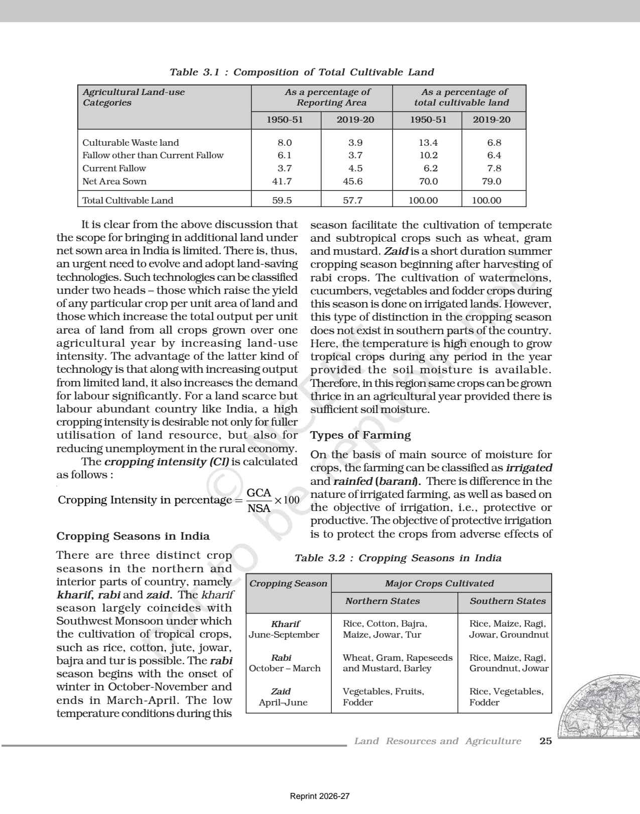 Land Resources and Agriculture Class 12 NCERT Book page 5