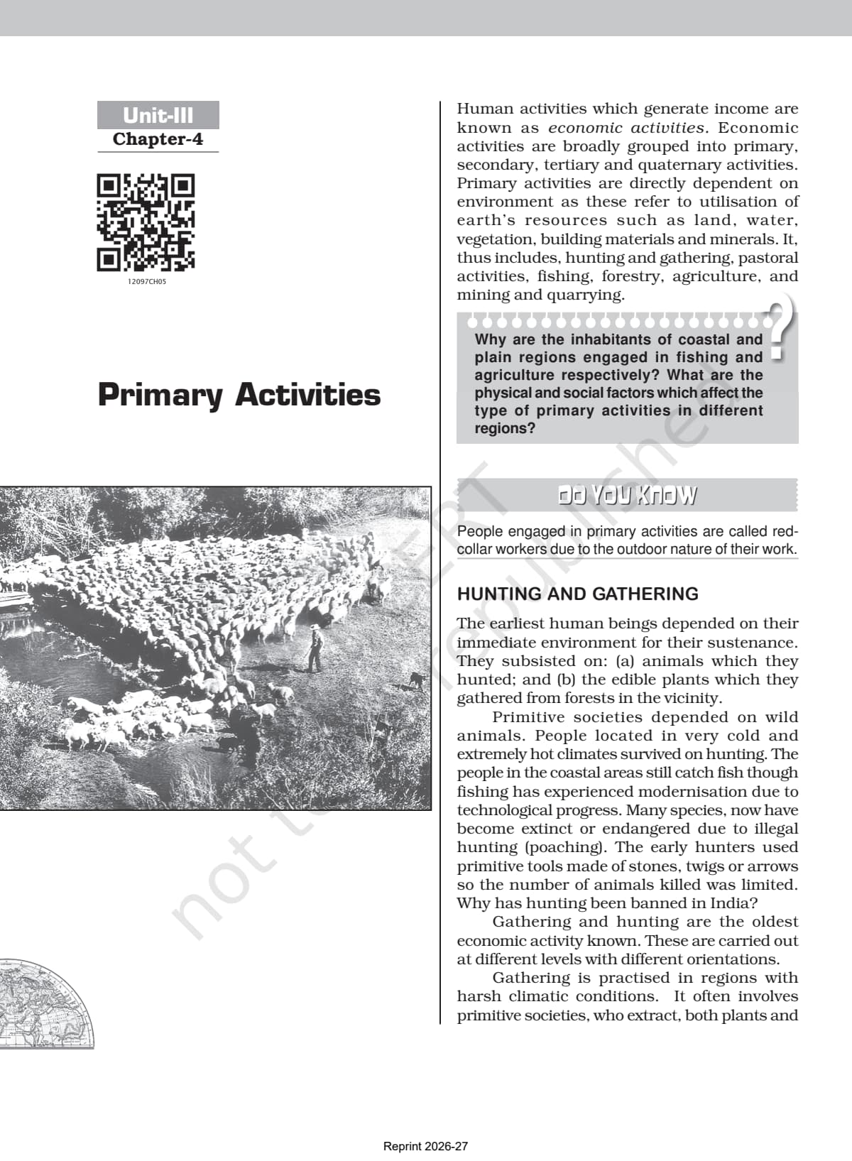 Primary Activities Class 12 NCERT Book page 1