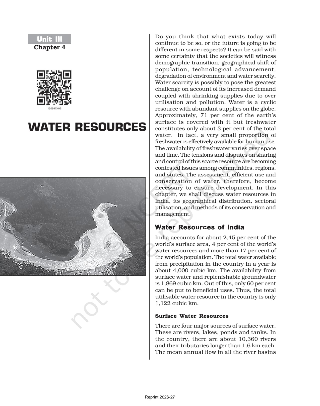 Water Resources Class 12 NCERT Book page 1
