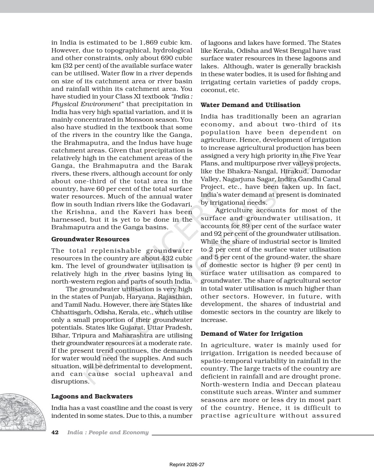 Water Resources Class 12 NCERT Book page 2