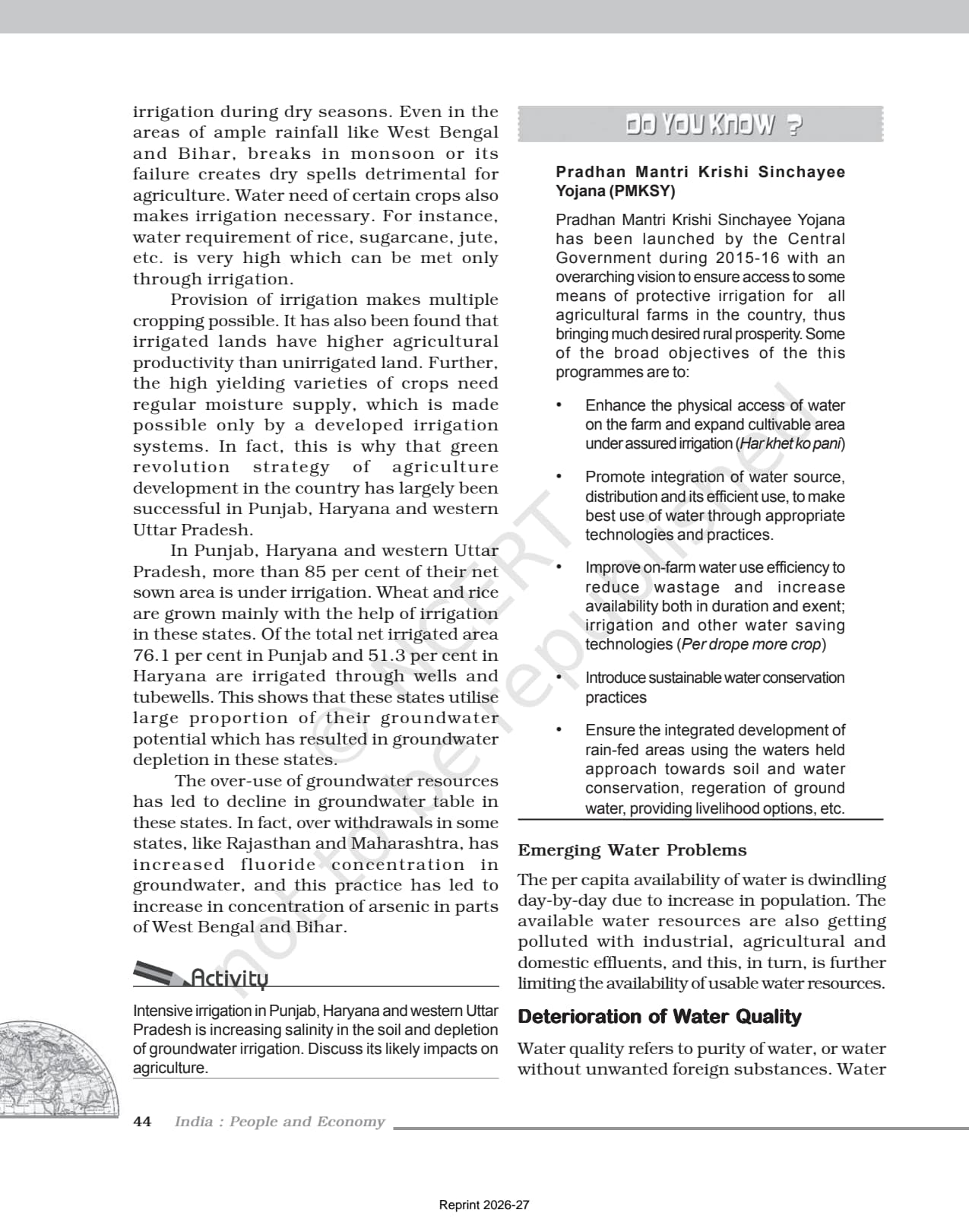 Water Resources Class 12 NCERT Book page 4