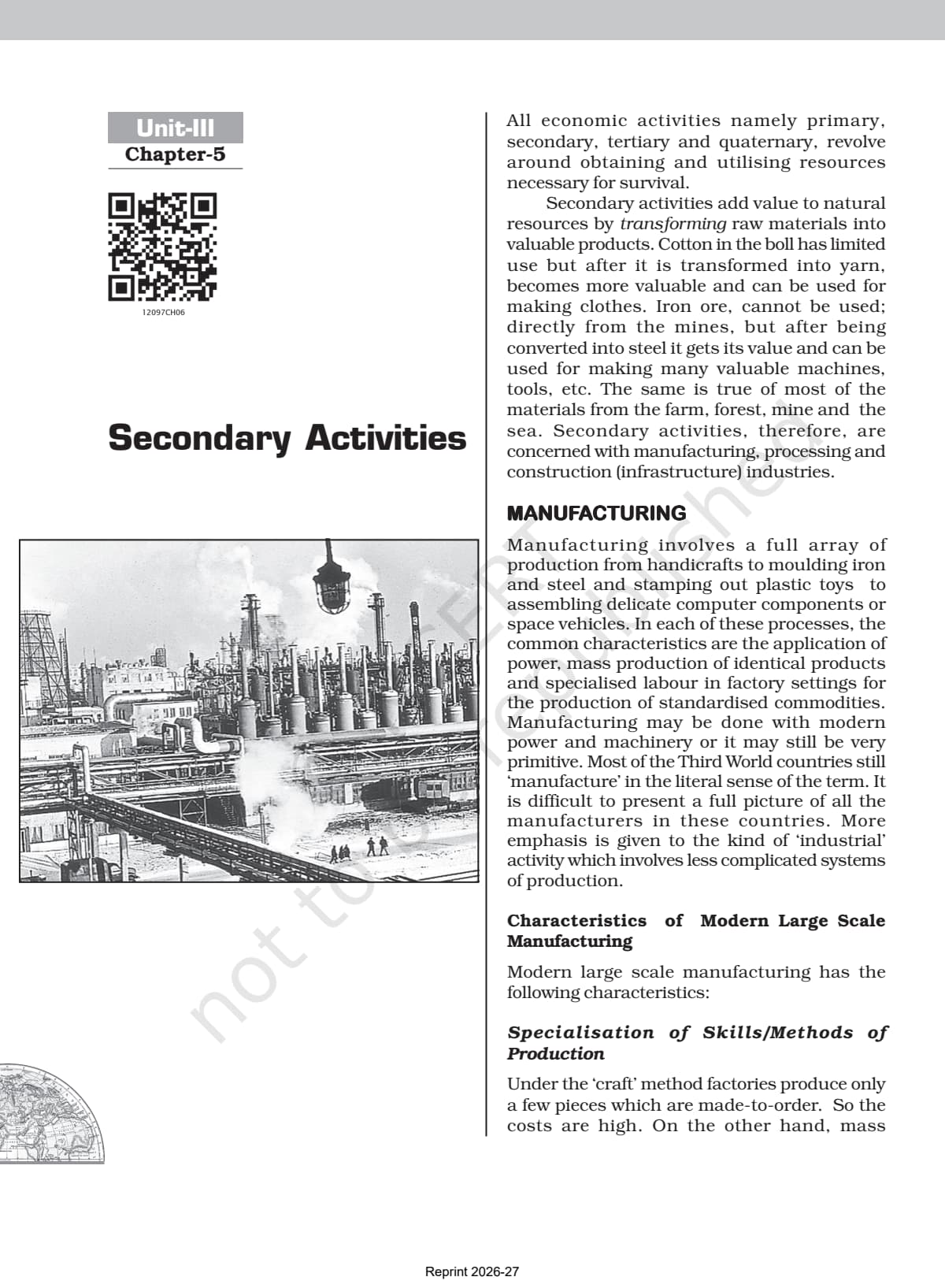 Secondary Activities Class 12 NCERT Book page 1