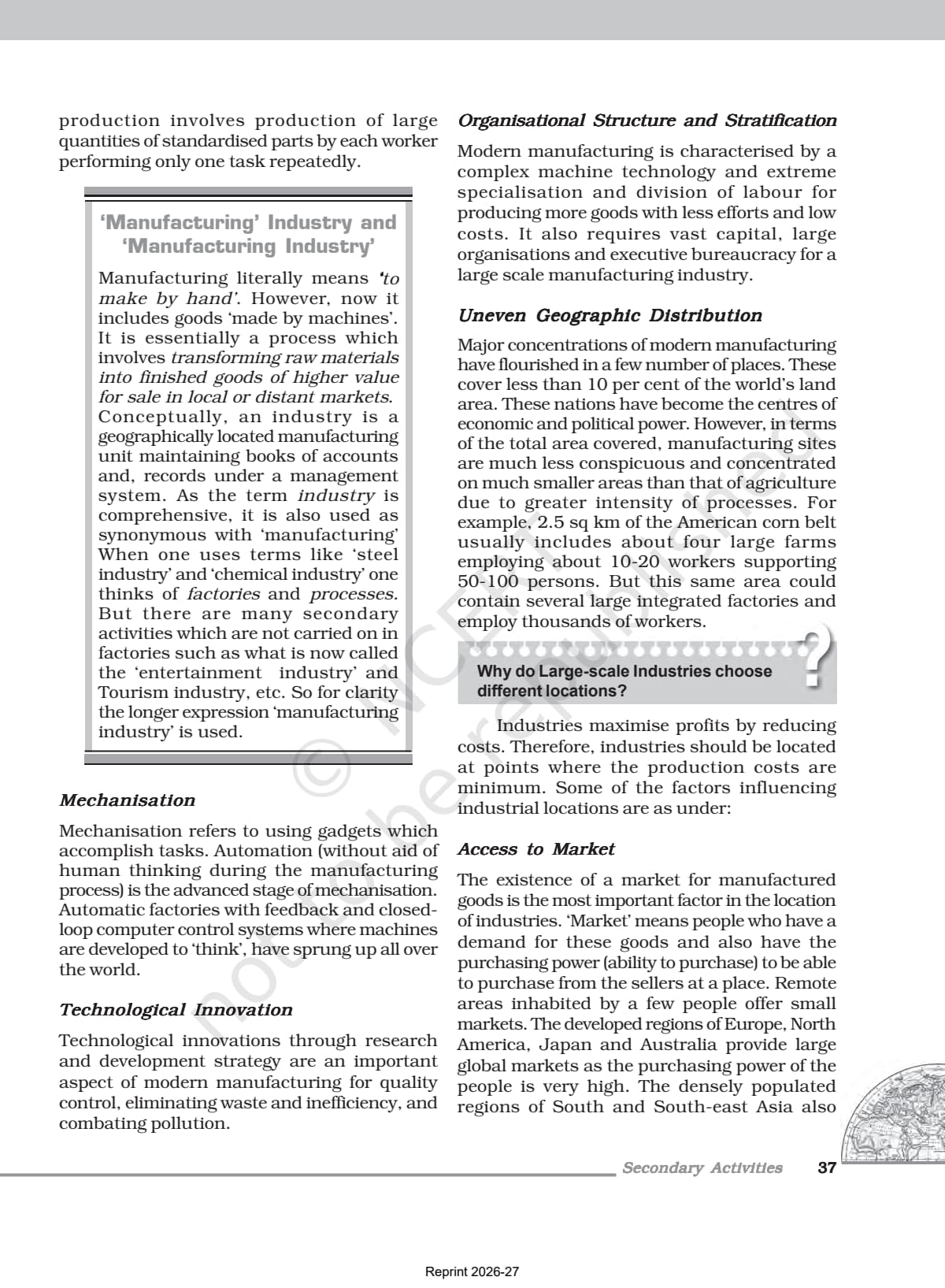 Secondary Activities Class 12 NCERT Book page 2