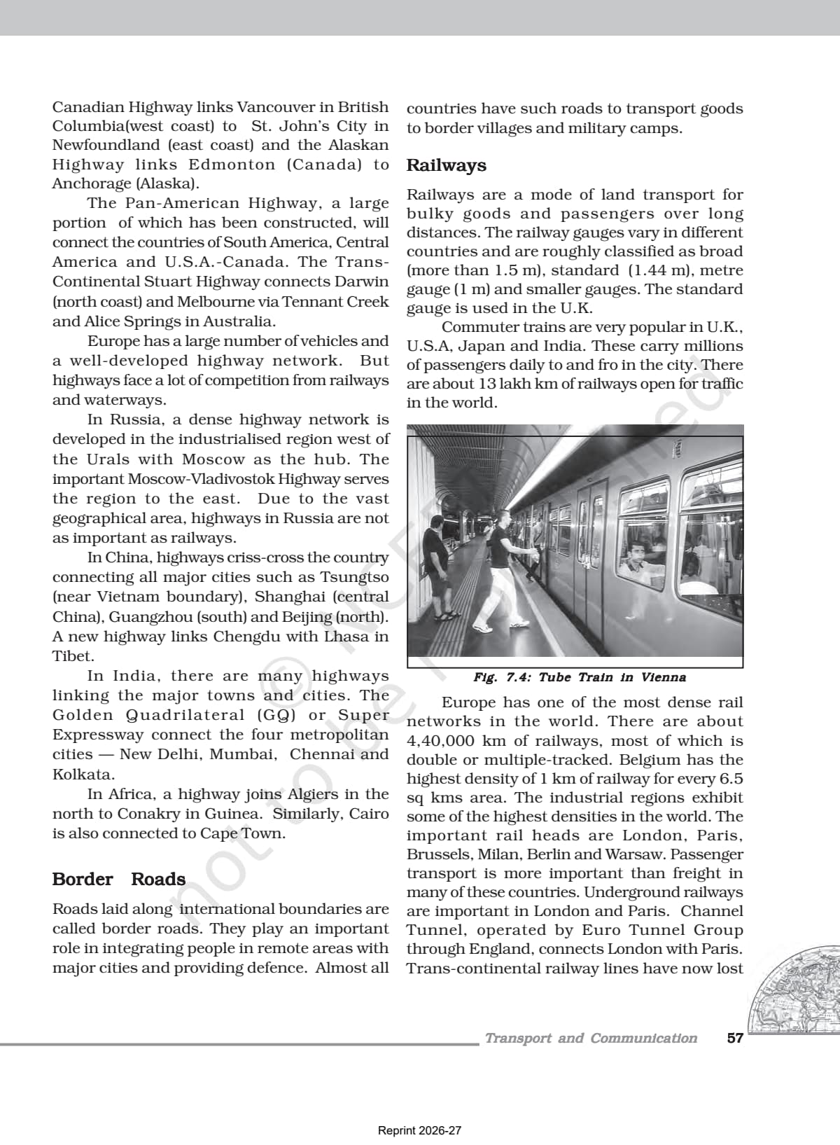 Transport and Communication Class 12 NCERT Book page 4