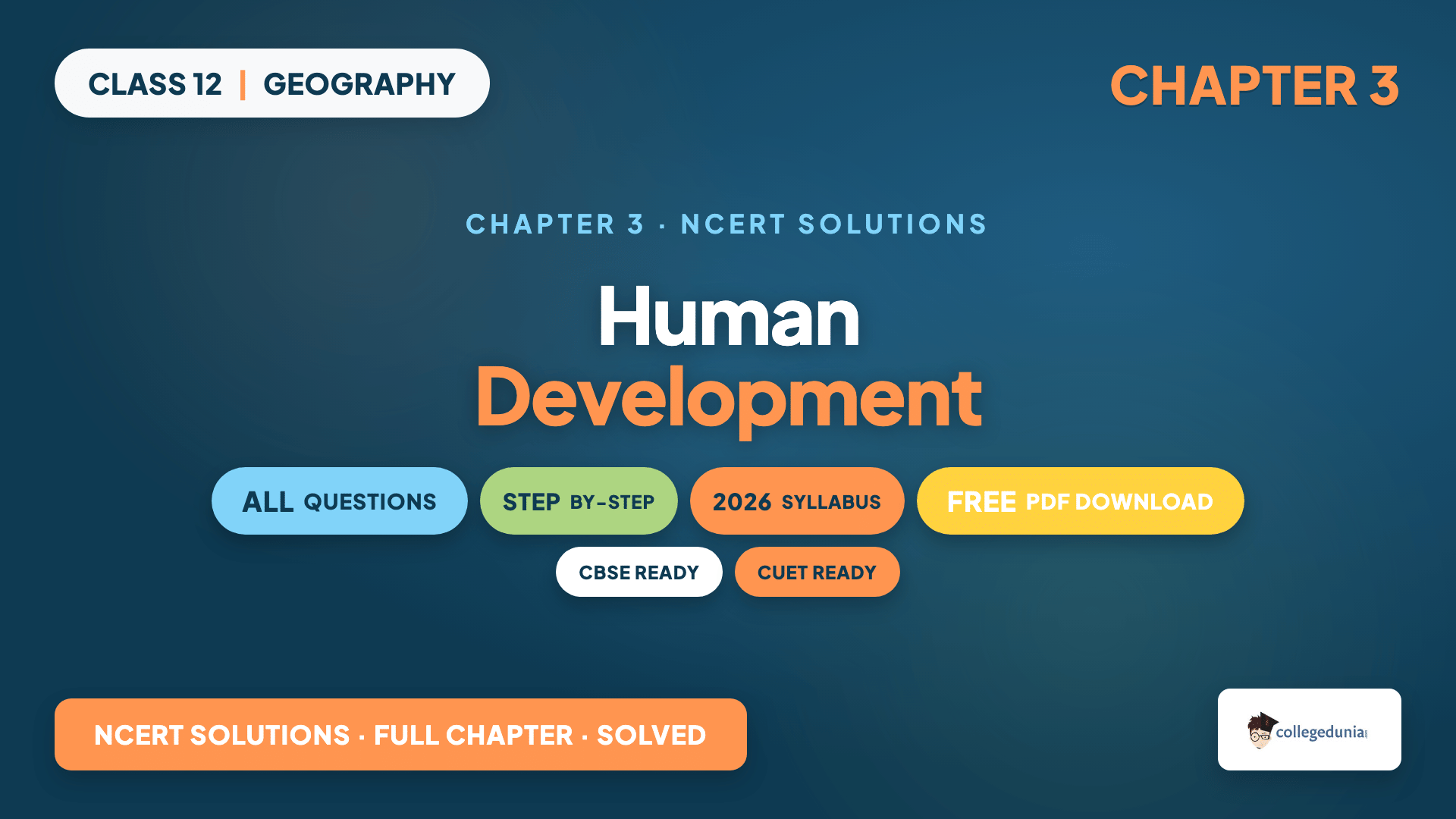 Human Development Class 12 NCERT Solutions Chapter 3 Geography