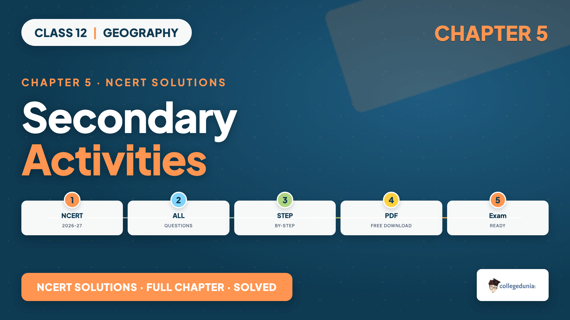 Secondary Activities Class 12 NCERT Solutions Chapter 5 Geography