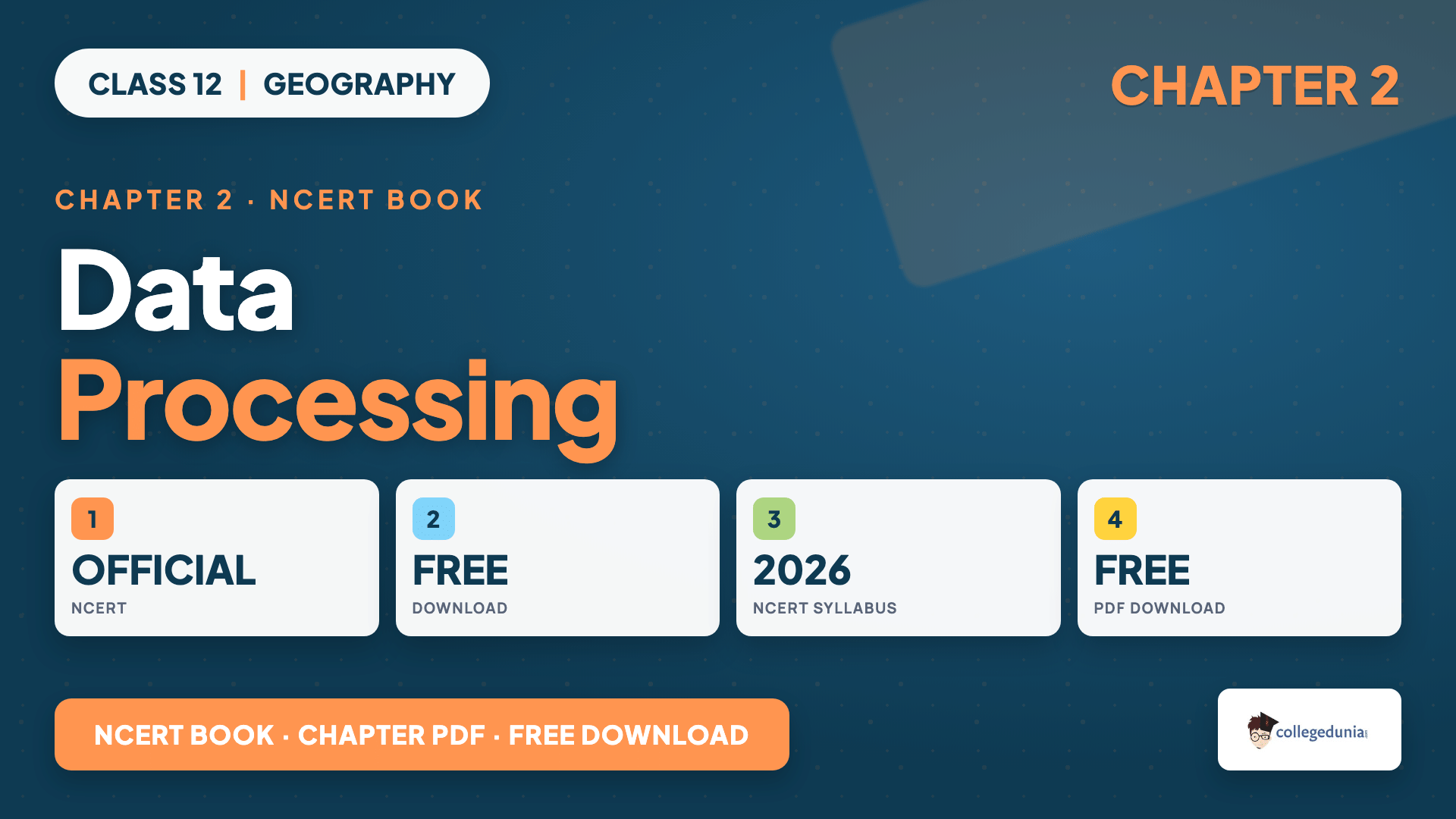 Class 12 Geography Chapter 2 Data Processing NCERT Book PDF