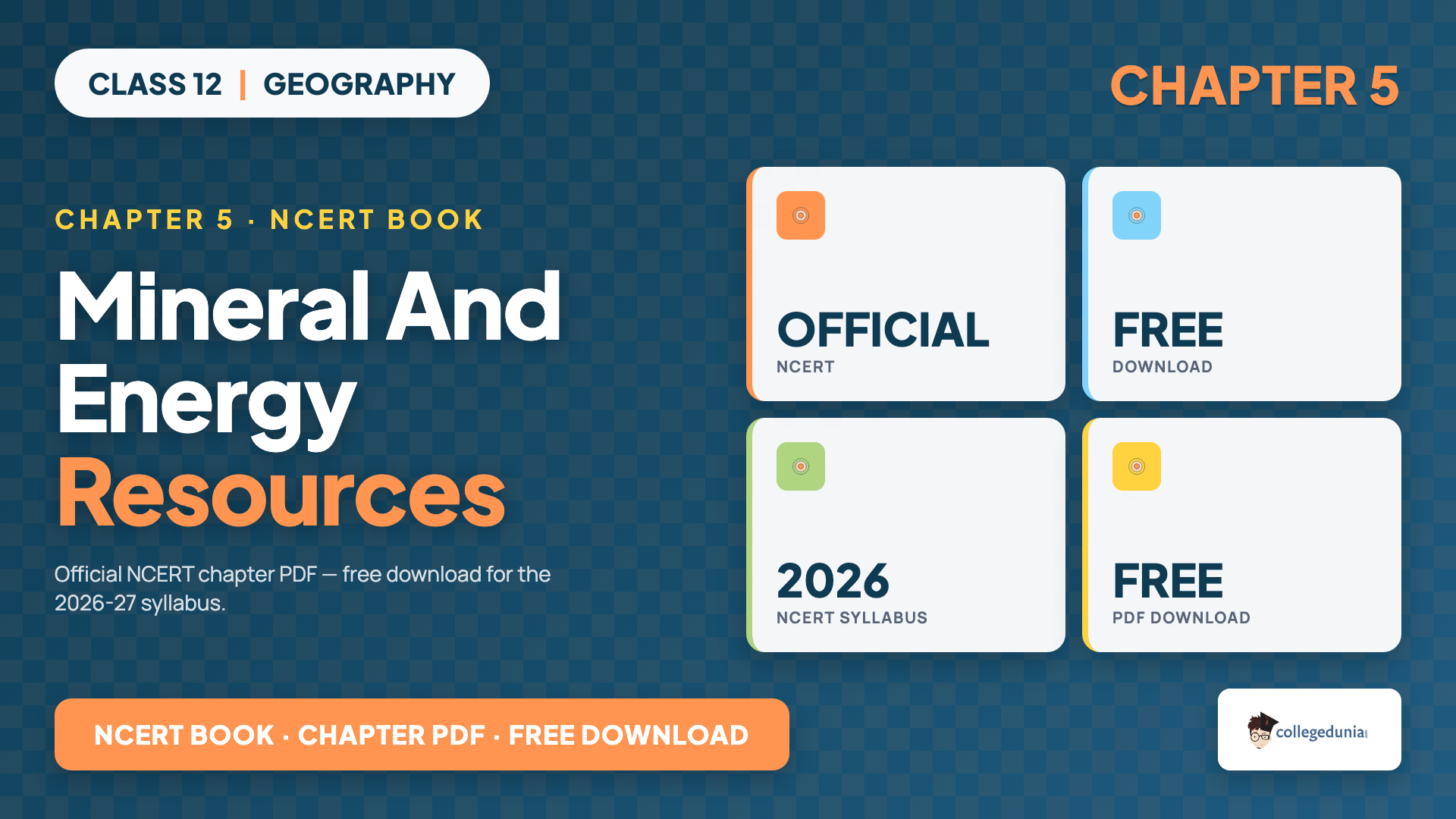 Class 12 Geography Chapter 5 Mineral and Energy Resources NCERT Book PDF
