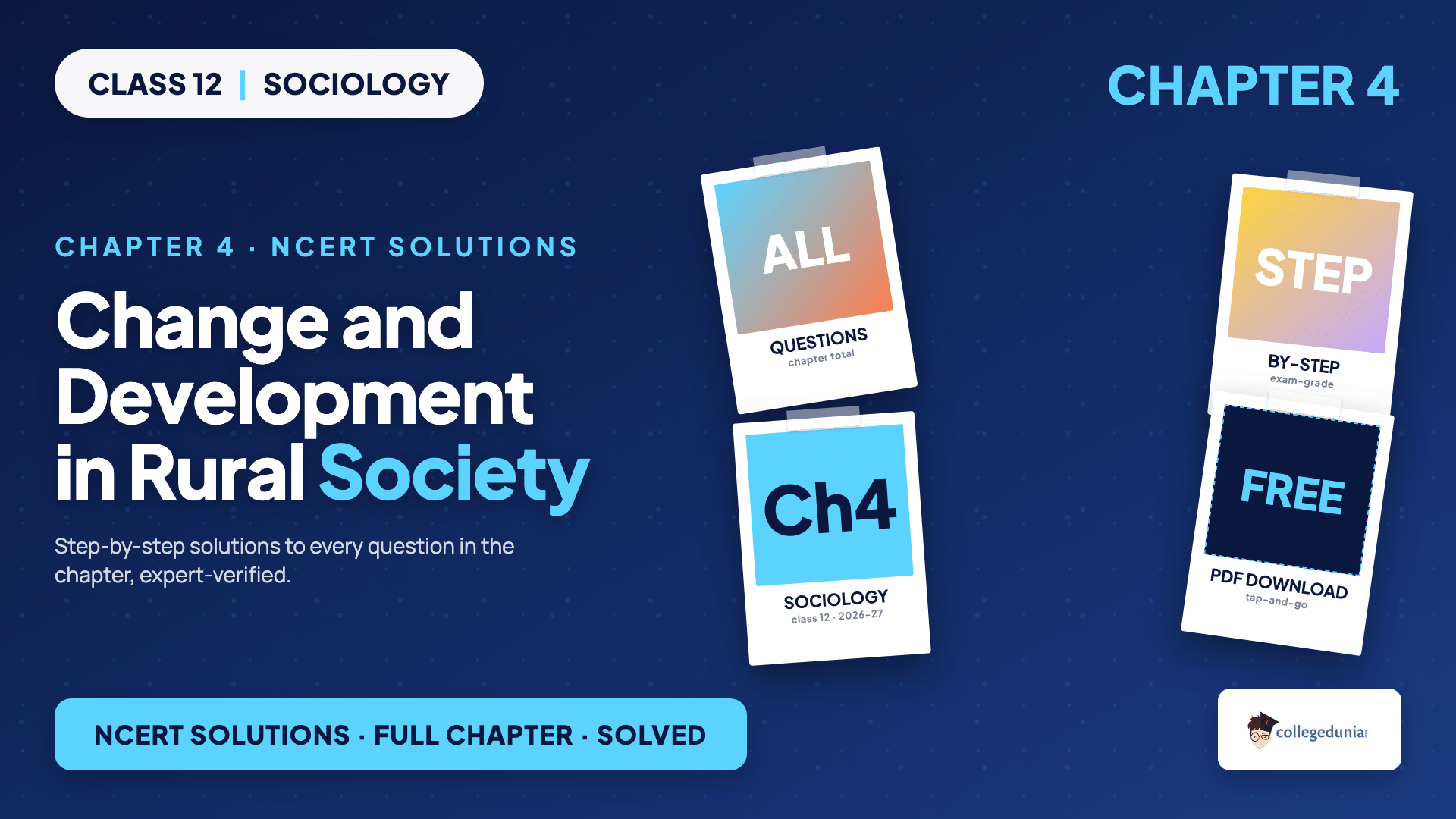 Class 12 Sociology Chapter 4 Change and Development in Rural Society NCERT Solutions on agrarian structure, land reforms and the Green Revolution
