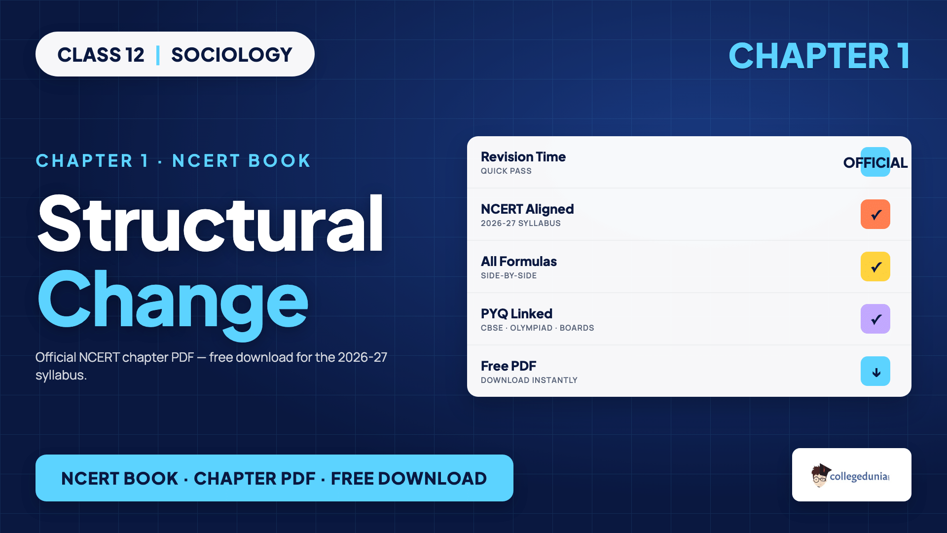 Structural Change NCERT Book PDF for Class 12 Sociology Chapter 1 with the original textbook text on colonialism, industrialisation and urbanisation