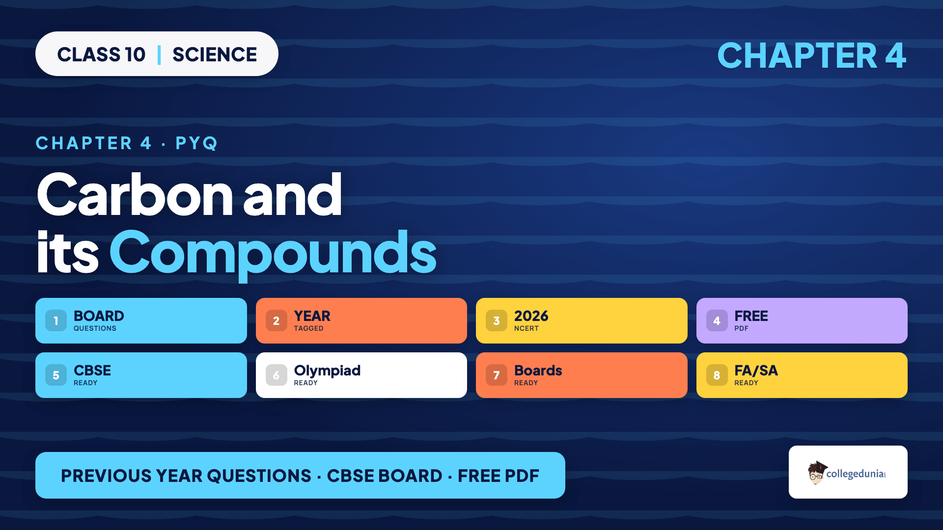 Class 10 Science Chapter 4 Carbon and its Compounds previous year questions, free CBSE board question PDF