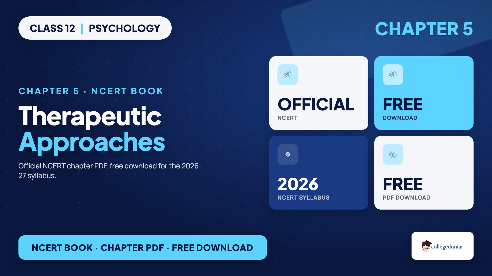 Class 12 Psychology Chapter 5 Therapeutic Approaches previous year questions PDF, 20 questions from CBSE boards 2022 to 2026, free download