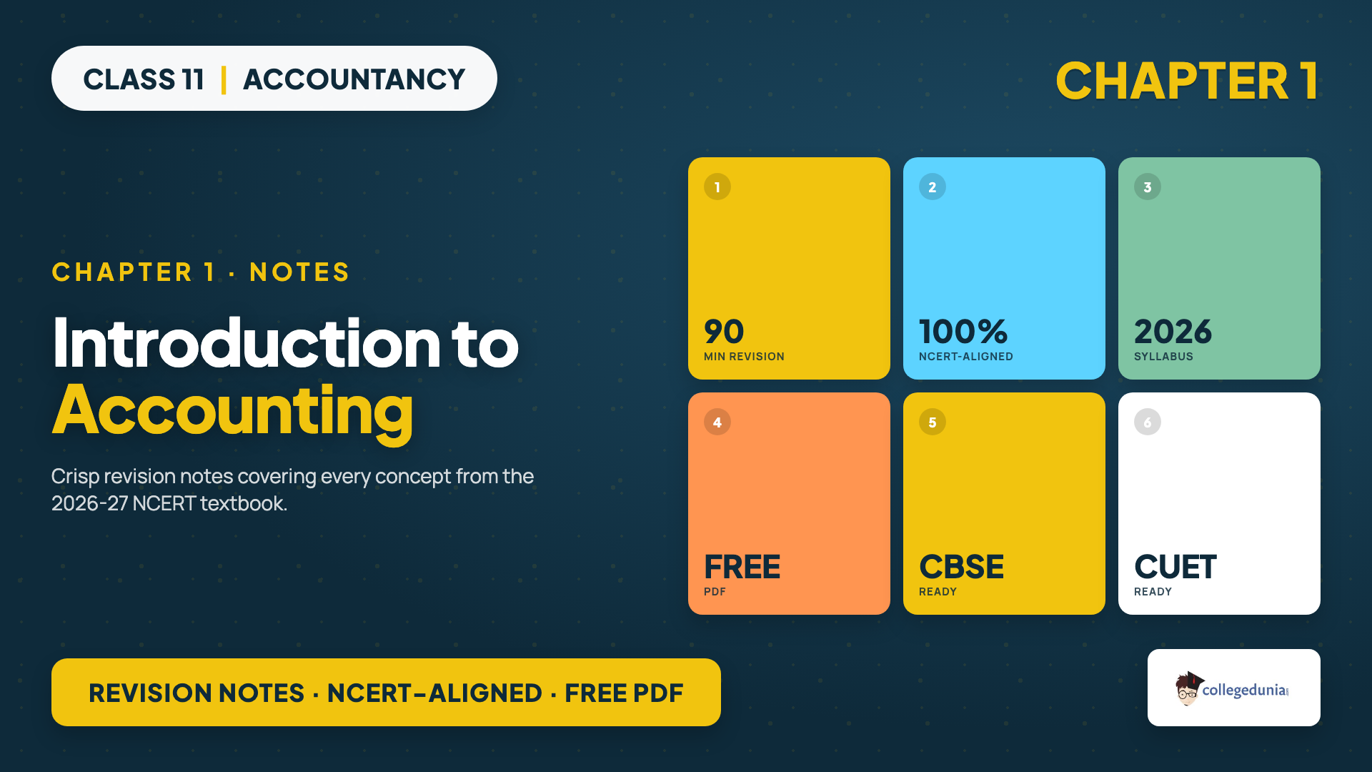 NCERT Notes for Class 11 Accountancy Chapter 1 Introduction to Accounting