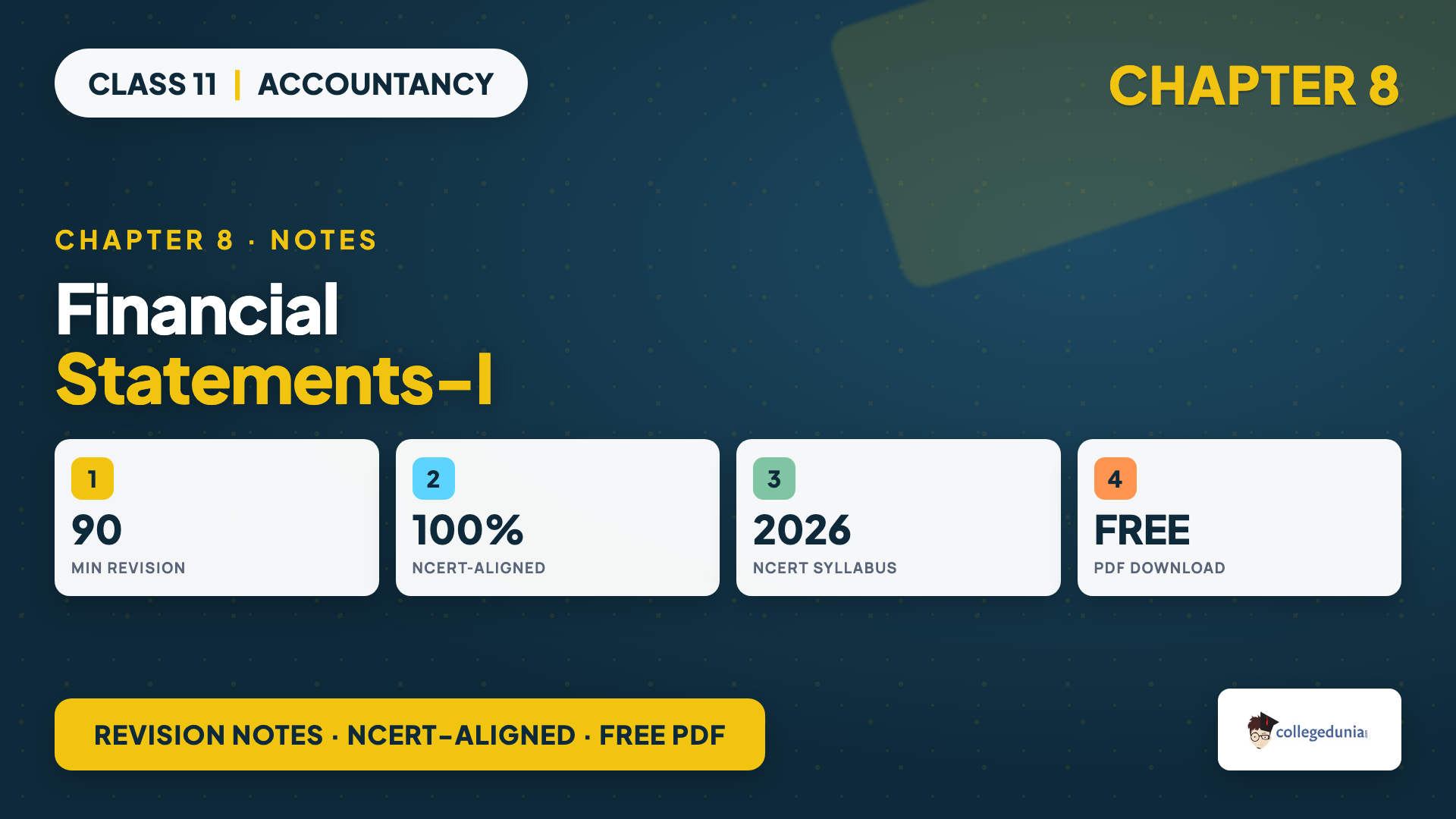 Class 11 Accountancy Chapter 8 Financial Statements-I Notes