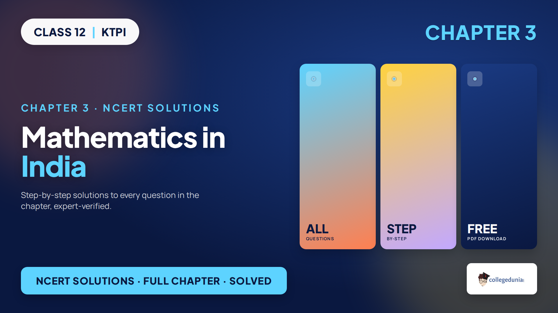 NCERT Solutions for Class 12 KTPI Chapter 3 Mathematics in India featured cover