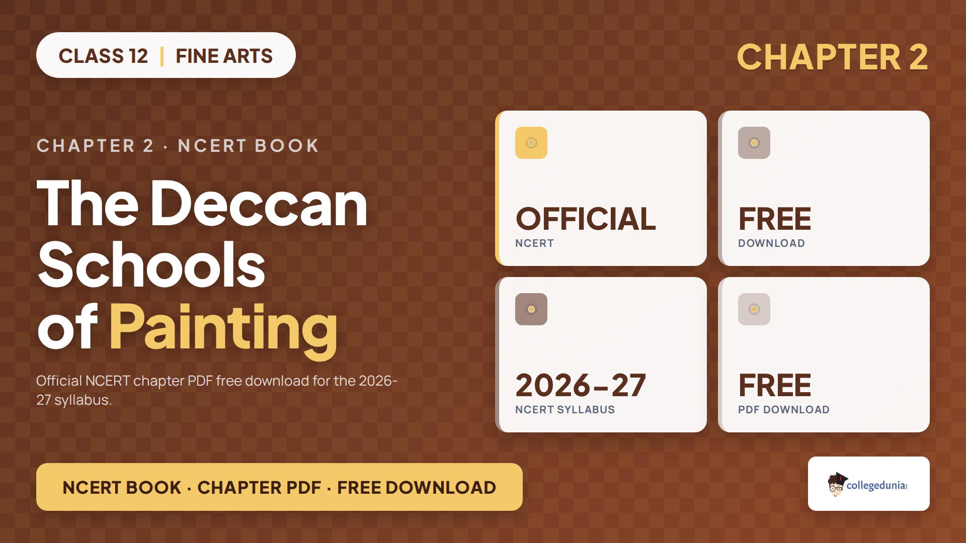 NCERT Class 12 Fine Arts Chapter 2 The Deccan Schools of Painting book PDF free download for the 2026-27 syllabus