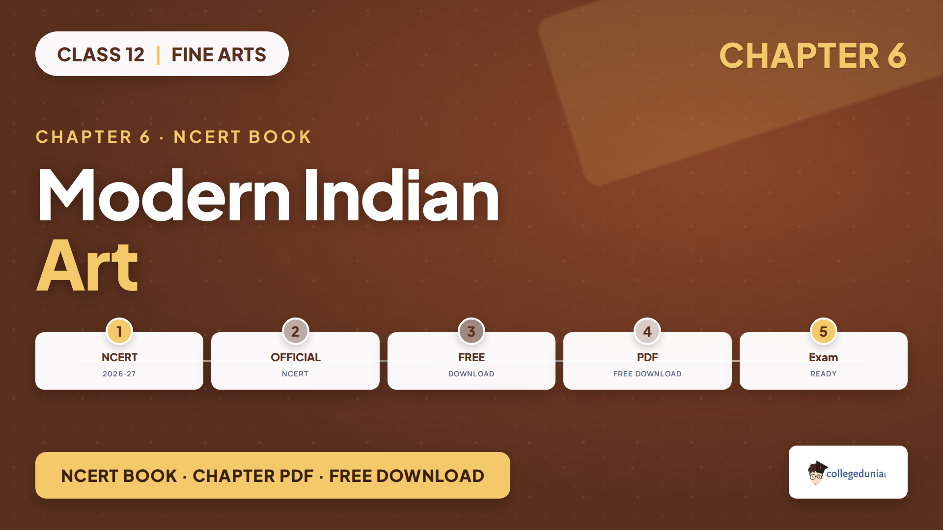 NCERT Class 12 Fine Arts Chapter 6 Modern Indian Art book PDF free download for the 2026-27 session