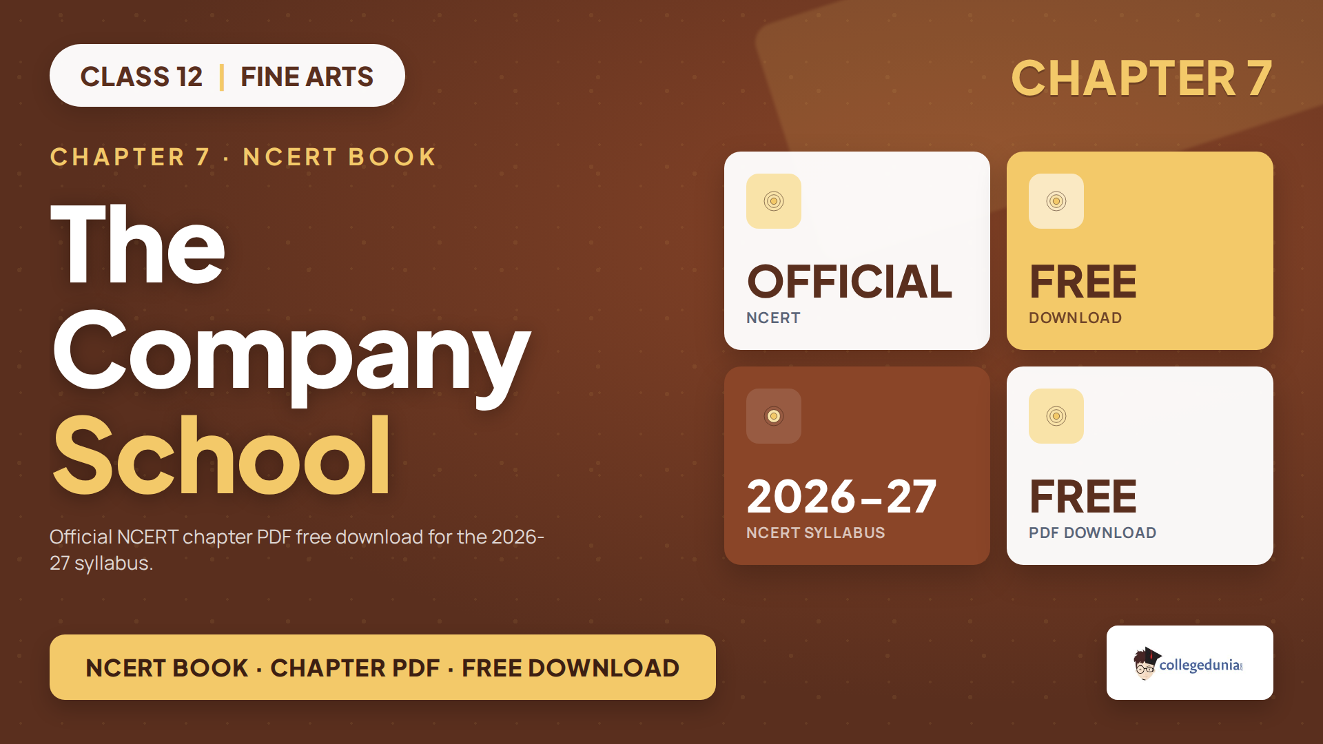 NCERT Class 12 Fine Arts Chapter 7 The Company School book PDF free download for 2026-27