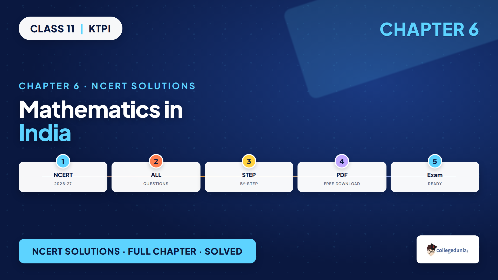Class 11 KTPI Chapter 6 Mathematics in India NCERT Solutions 2026-27