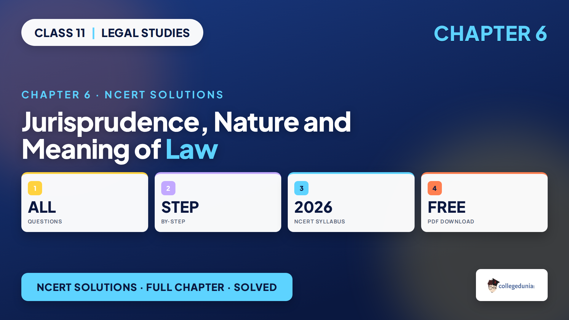 Class 11 Legal Studies Chapter 6 Jurisprudence NCERT Solutions