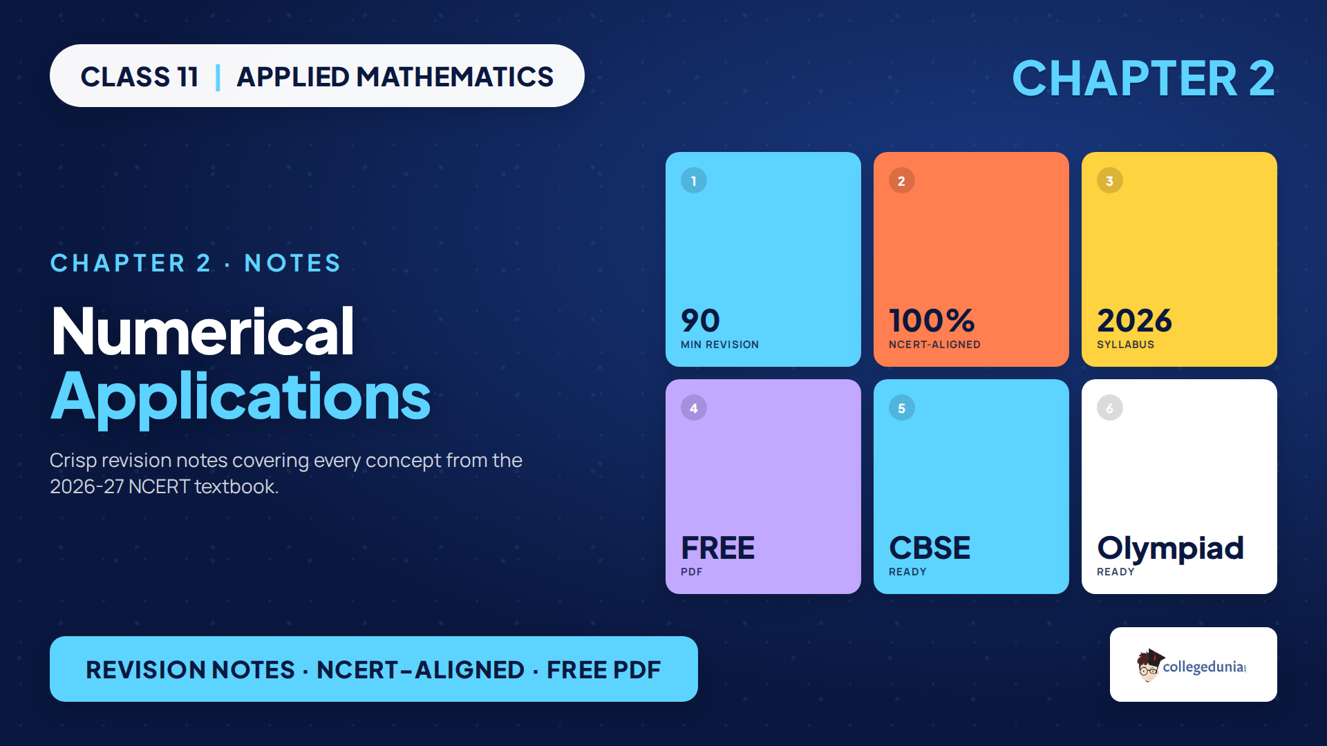 Class 11 Applied Mathematics Chapter 2 Notes 2026-27