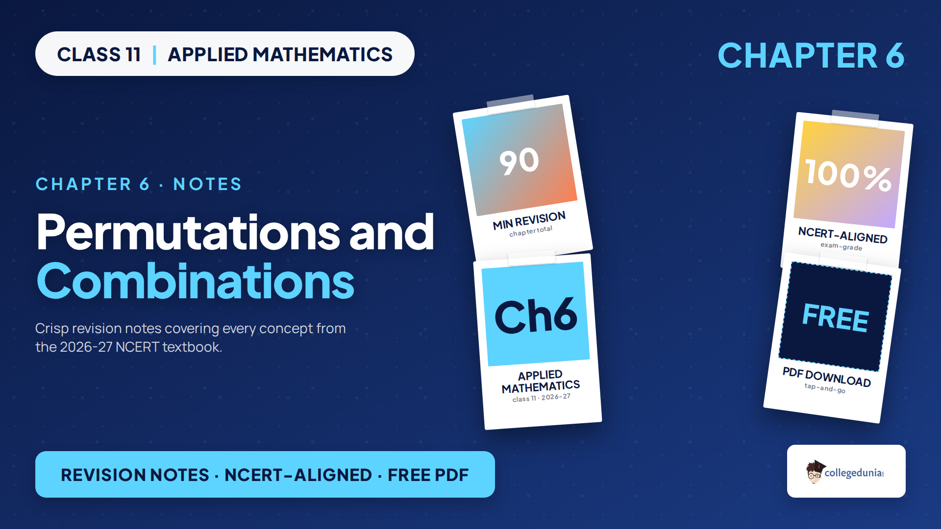 Permutations and Combinations Class 11 Notes 2026-27