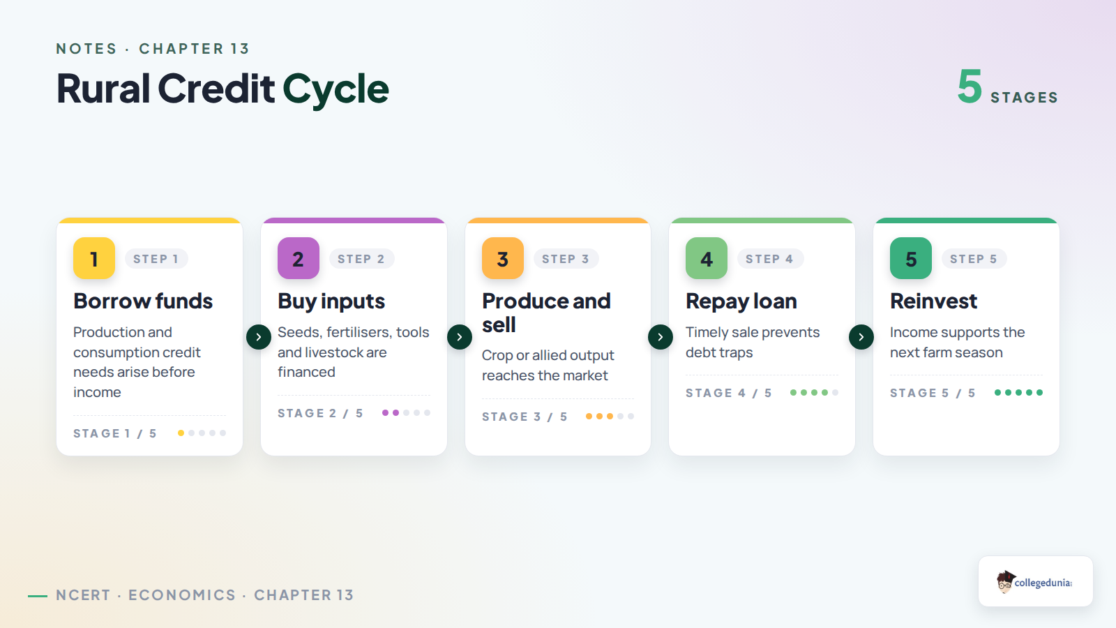 Rural credit cycle for Class 11 Economics Chapter 13 notes