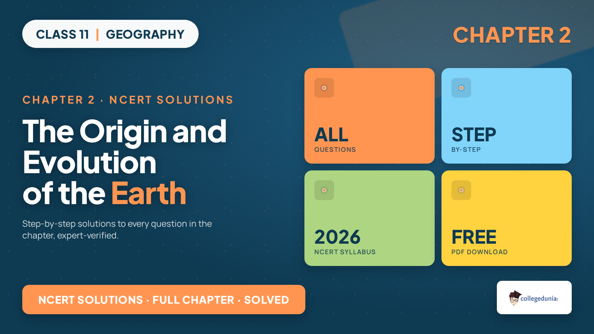NCERT Solutions for Class 11 Geography Chapter 2 The Origin and Evolution of the Earth