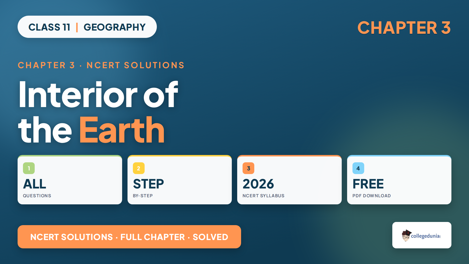 NCERT Solutions for Class 11 Geography Chapter 3 Interior of the Earth