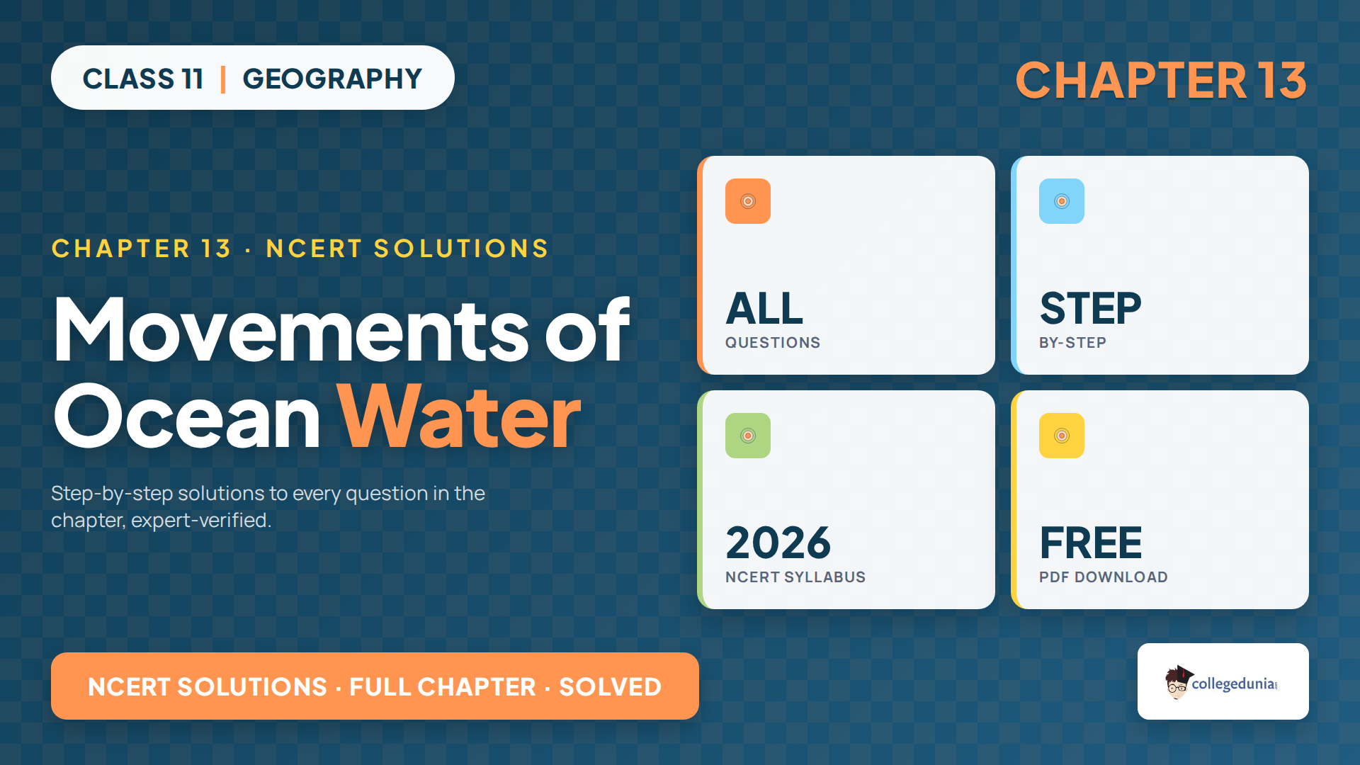 NCERT Solutions for Class 11 Geography Chapter 13 Movements of Ocean Water, 2026-27