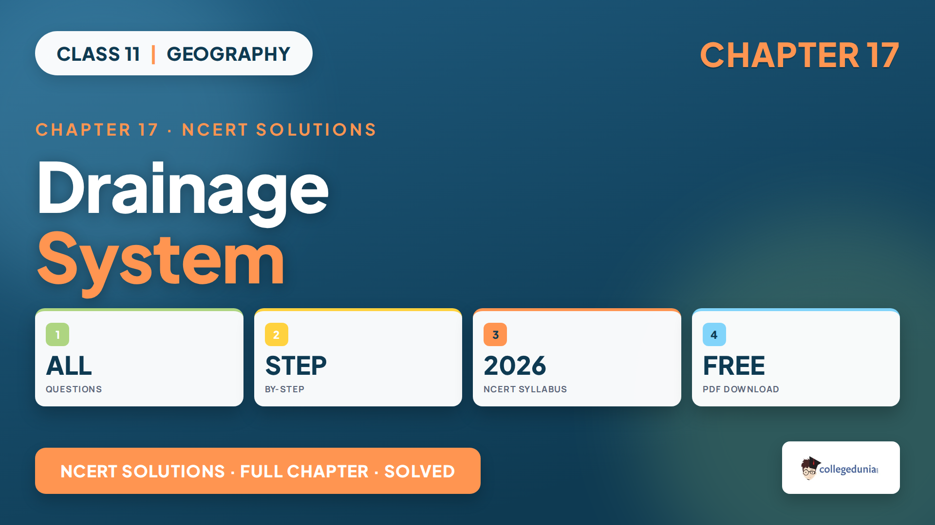 Drainage System Class 11 Geography Solutions 2026-27
