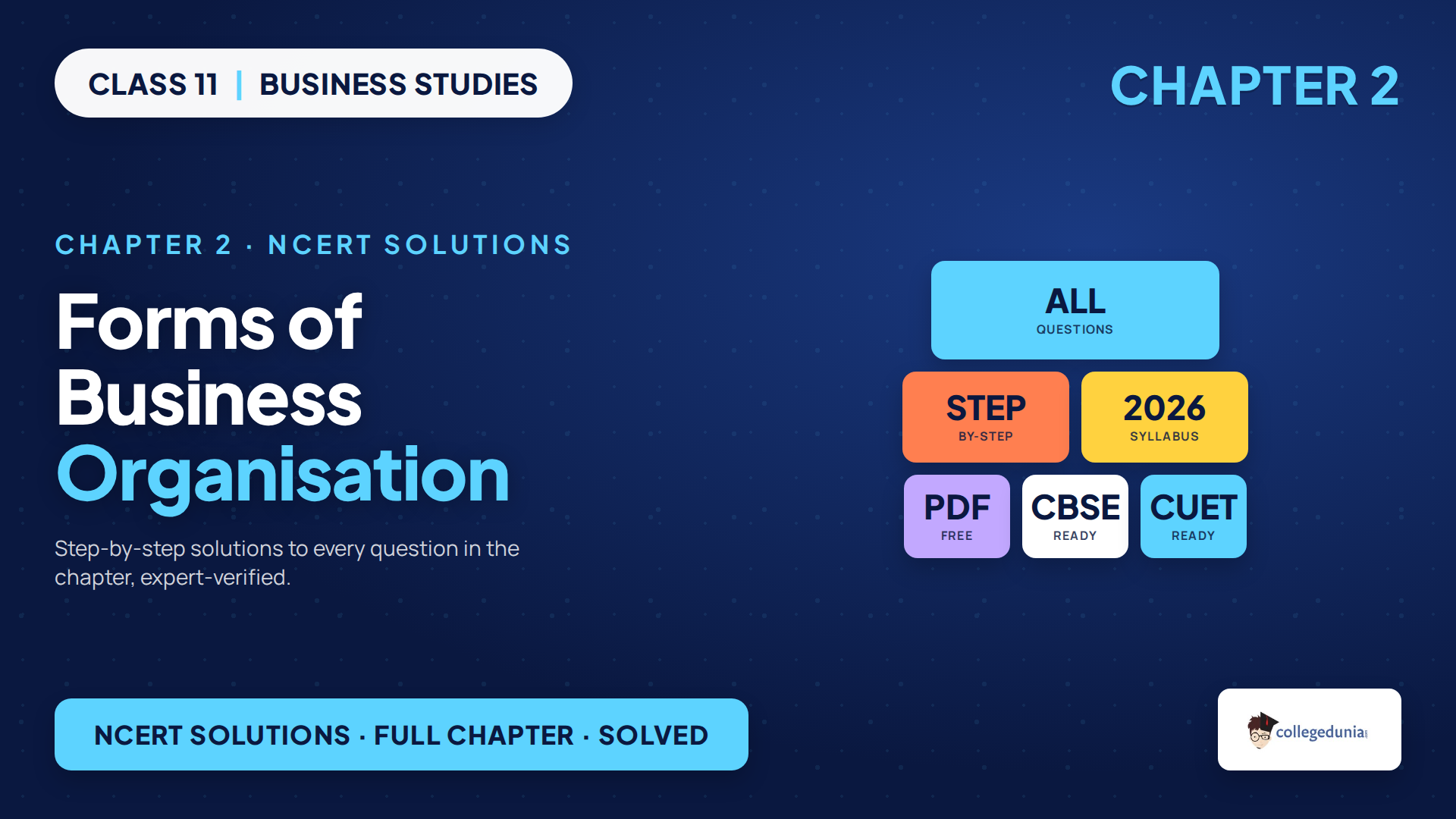 Forms of Business Organisation Class 11 NCERT Solutions