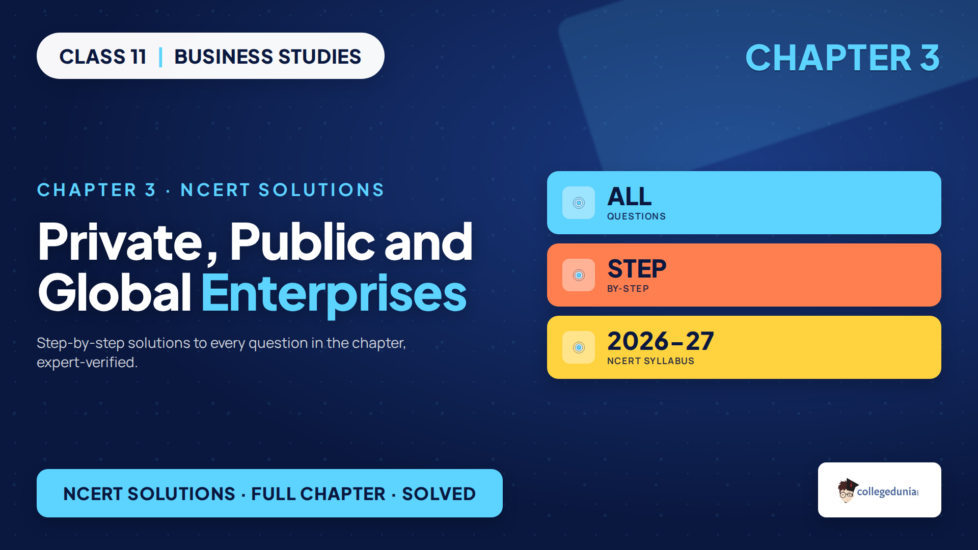 Private Public and Global Enterprises Class 11 NCERT Solutions