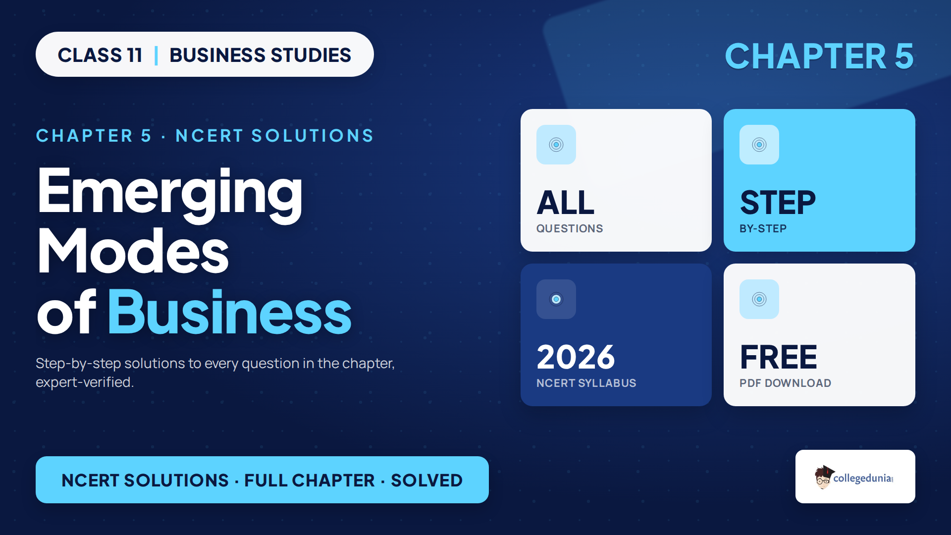 Emerging Modes of Business Class 11 NCERT Solutions