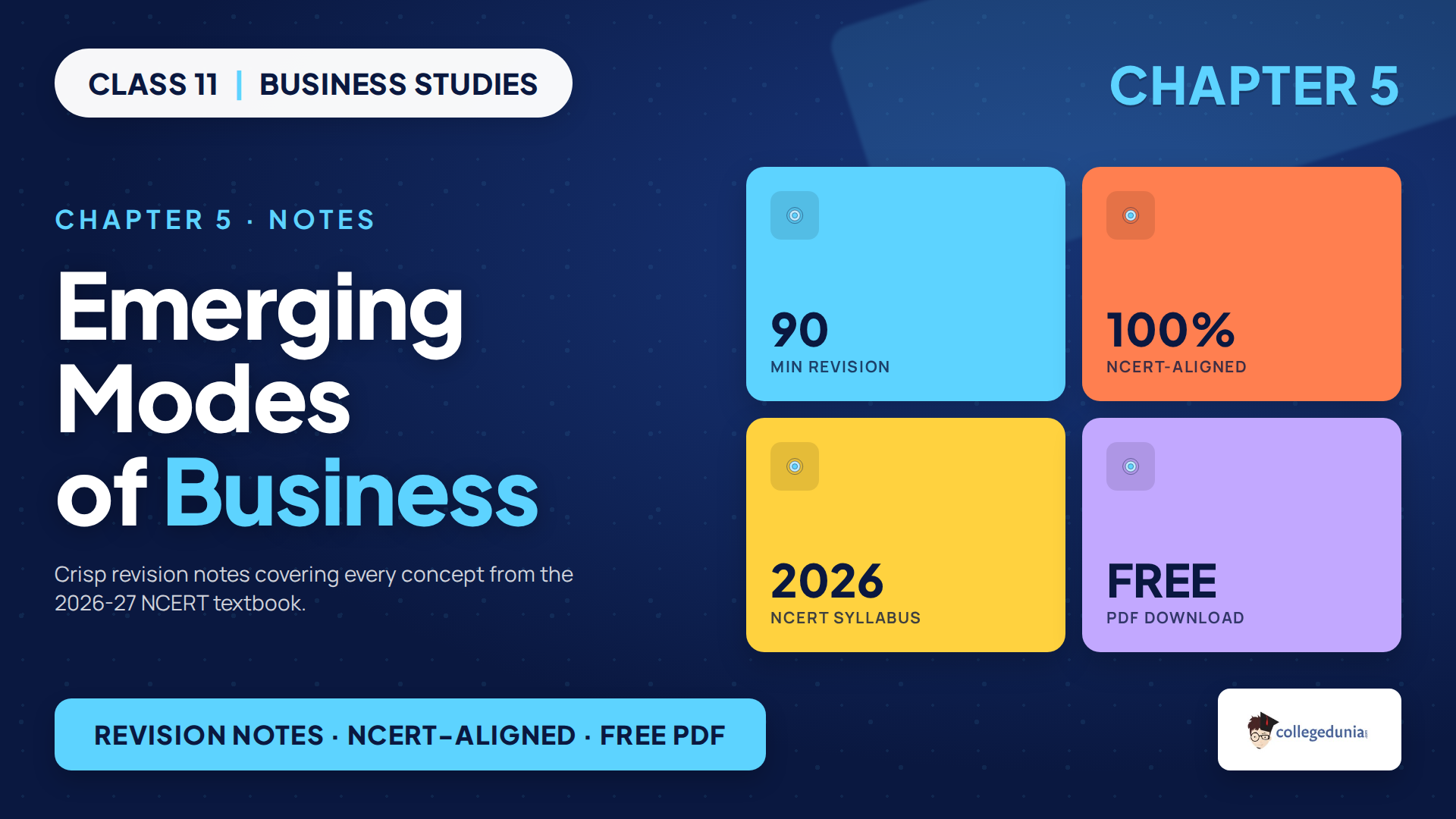 NCERT Notes Class 11 Business Studies Chapter 5 Emerging Modes of Business