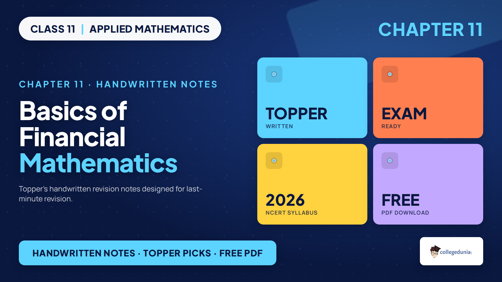 Class 11 Financial Mathematics Handwritten Notes