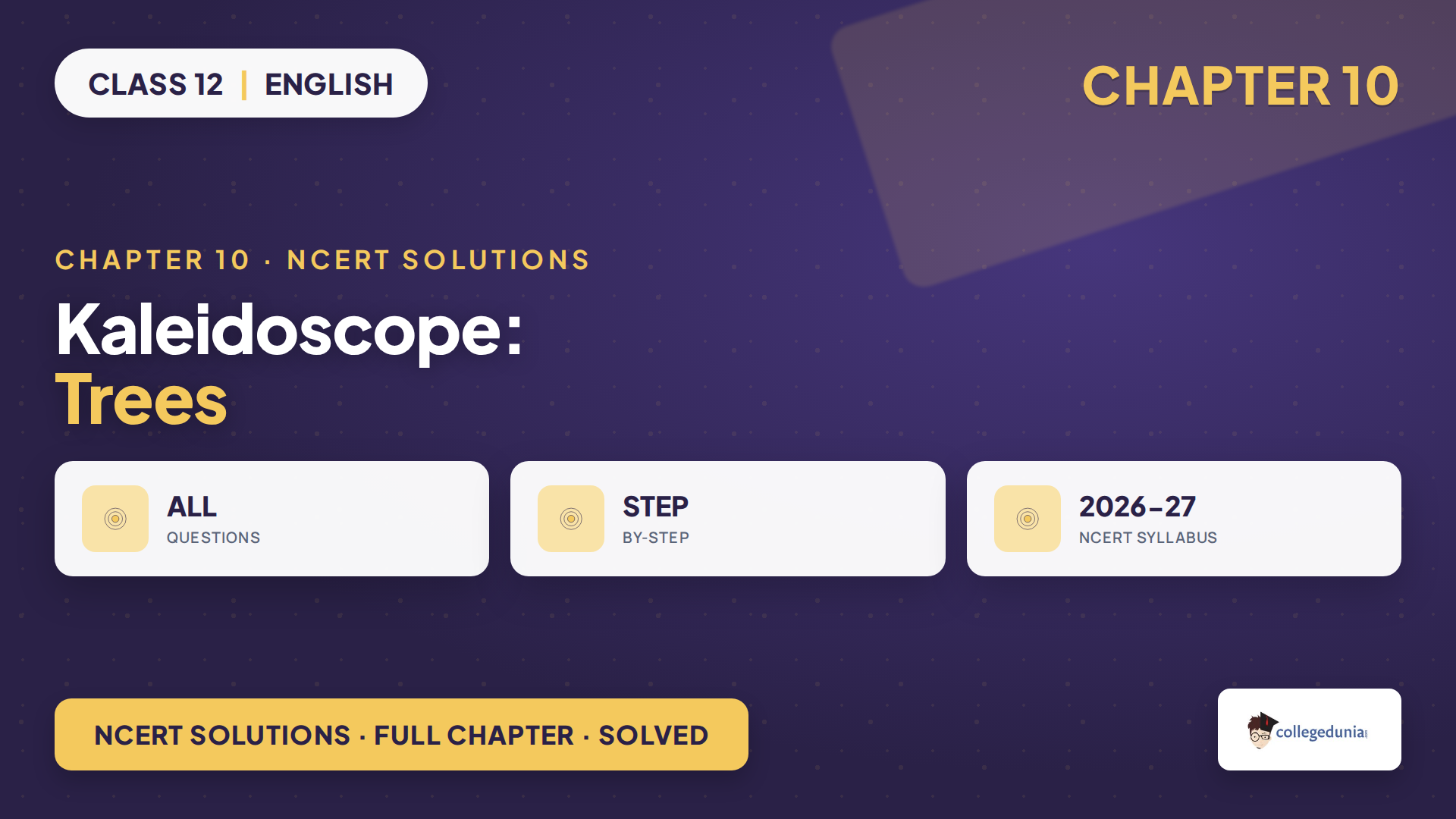 Class 12 English supplementary Chapter 10 Trees NCERT Solutions 2026-27