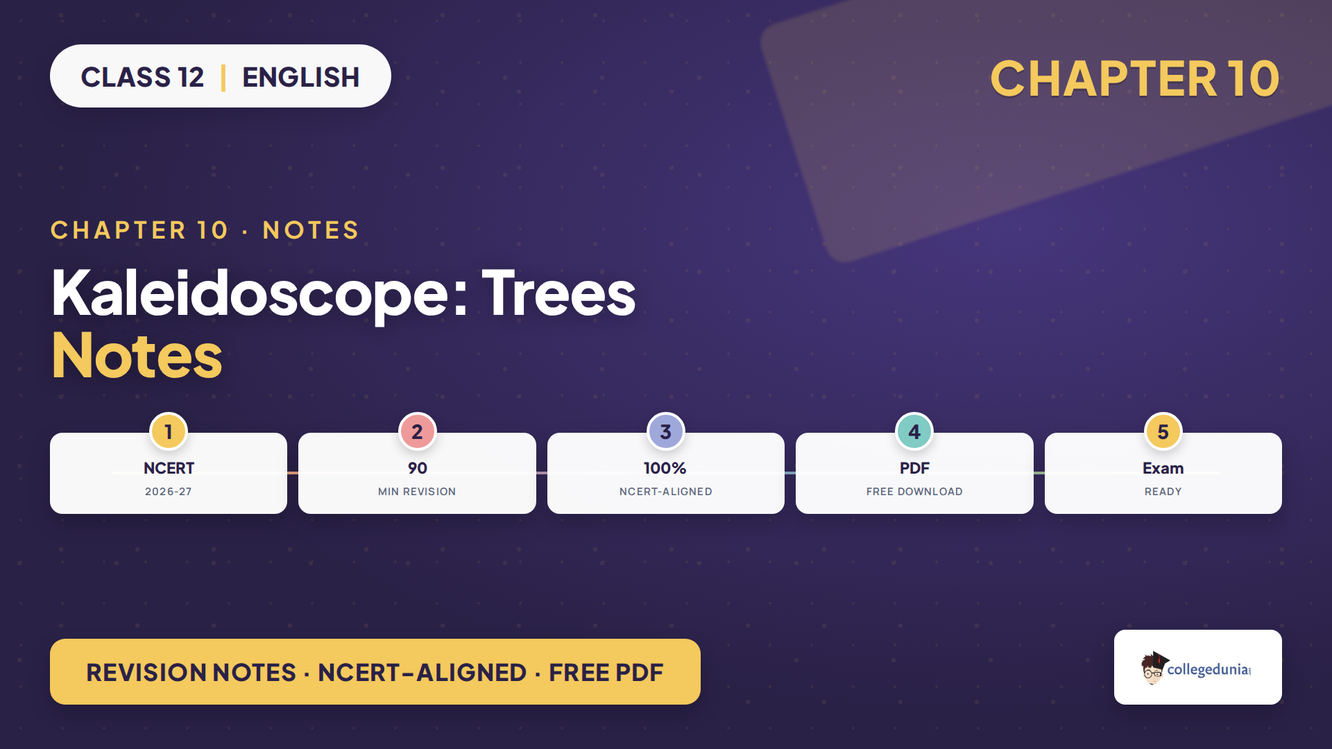 NCERT Notes Class 12 English Supplementary Chapter 10 Kaleidoscope Trees