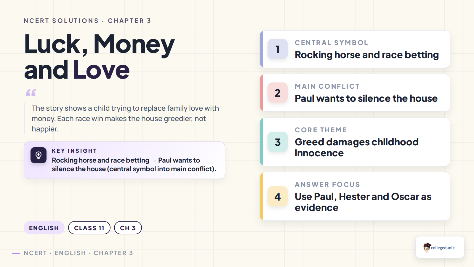 Luck money and love theme in The Rocking-horse Winner