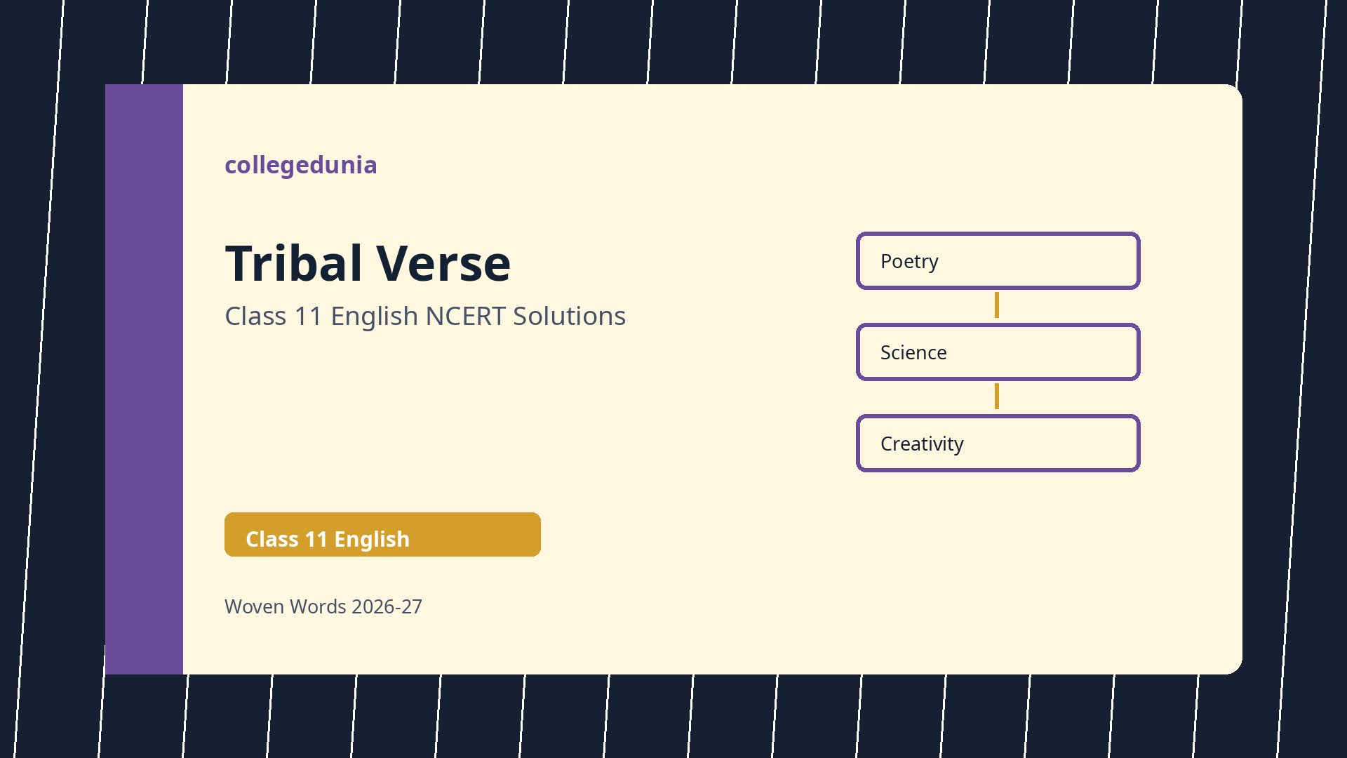Tribal Verse Class 11 NCERT Solutions 2026-27